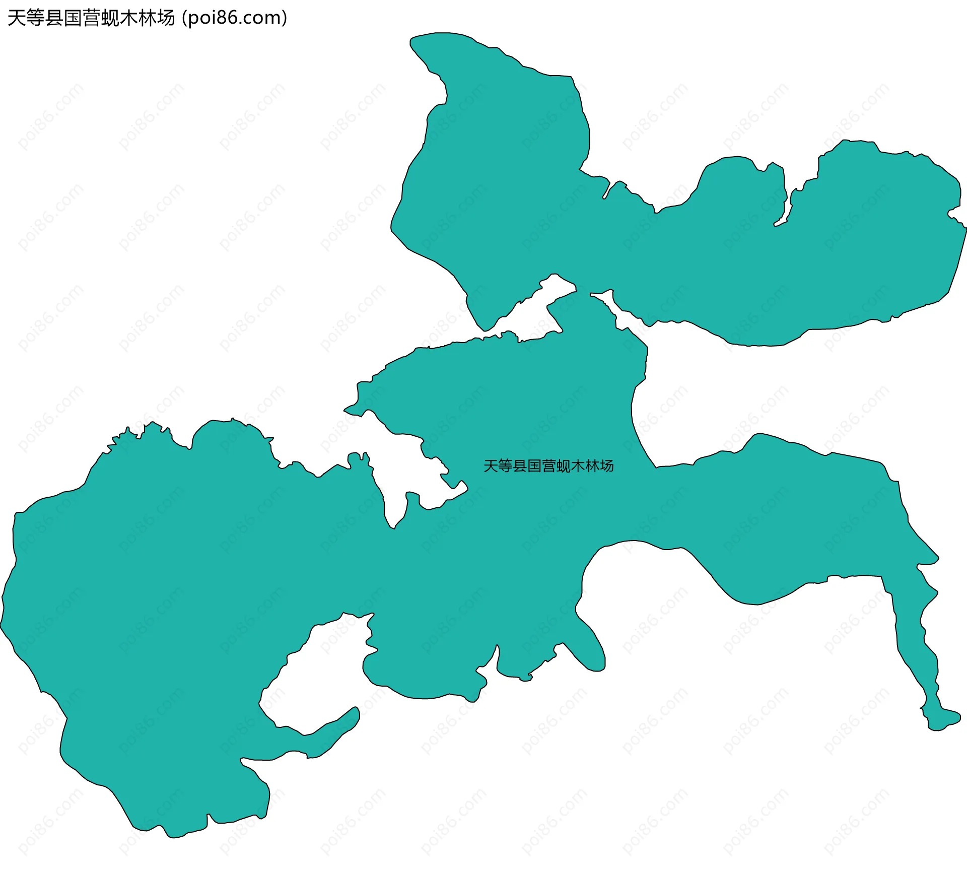 天等县国营蚬木林场边界地图