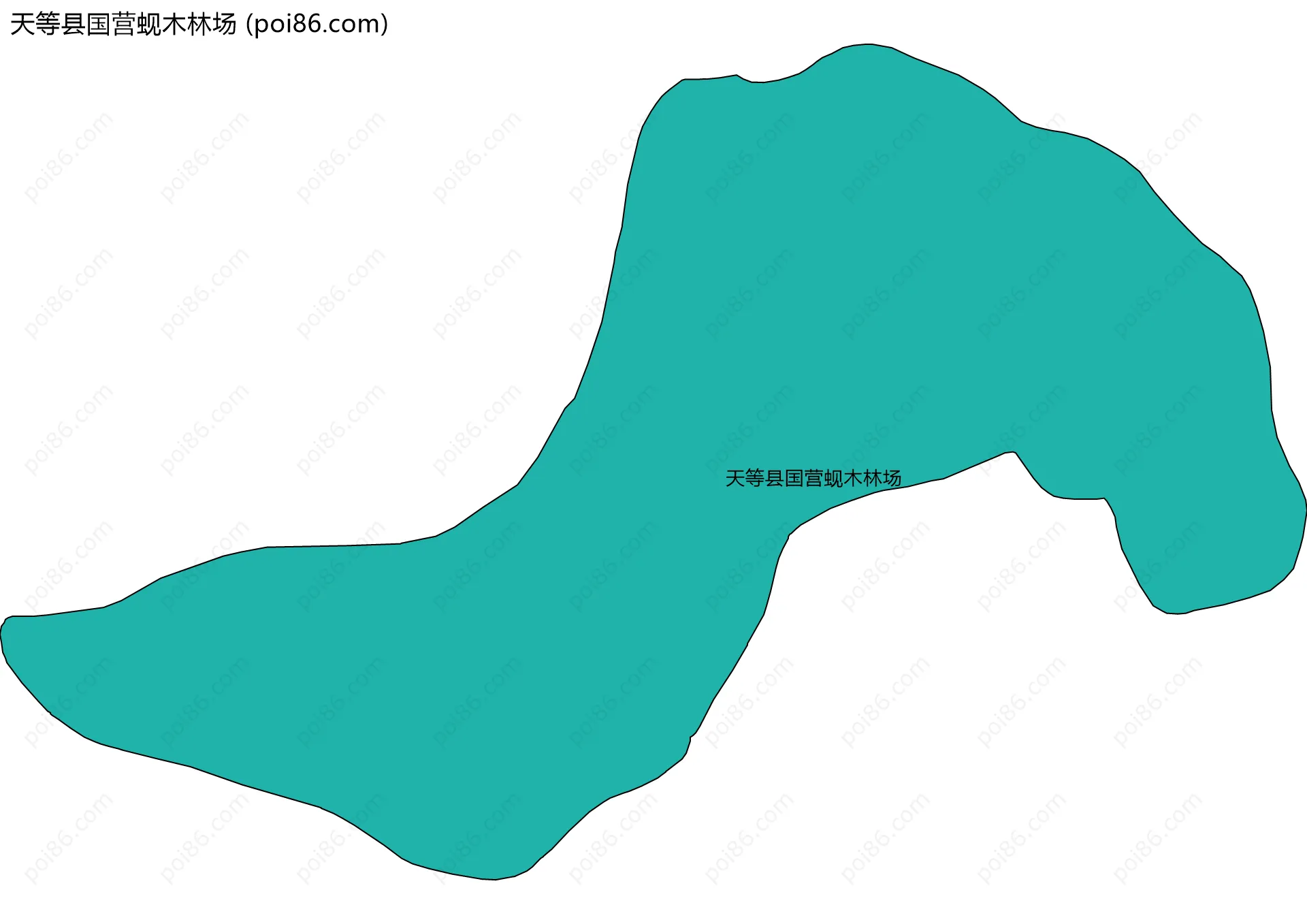 天等县国营蚬木林场边界地图