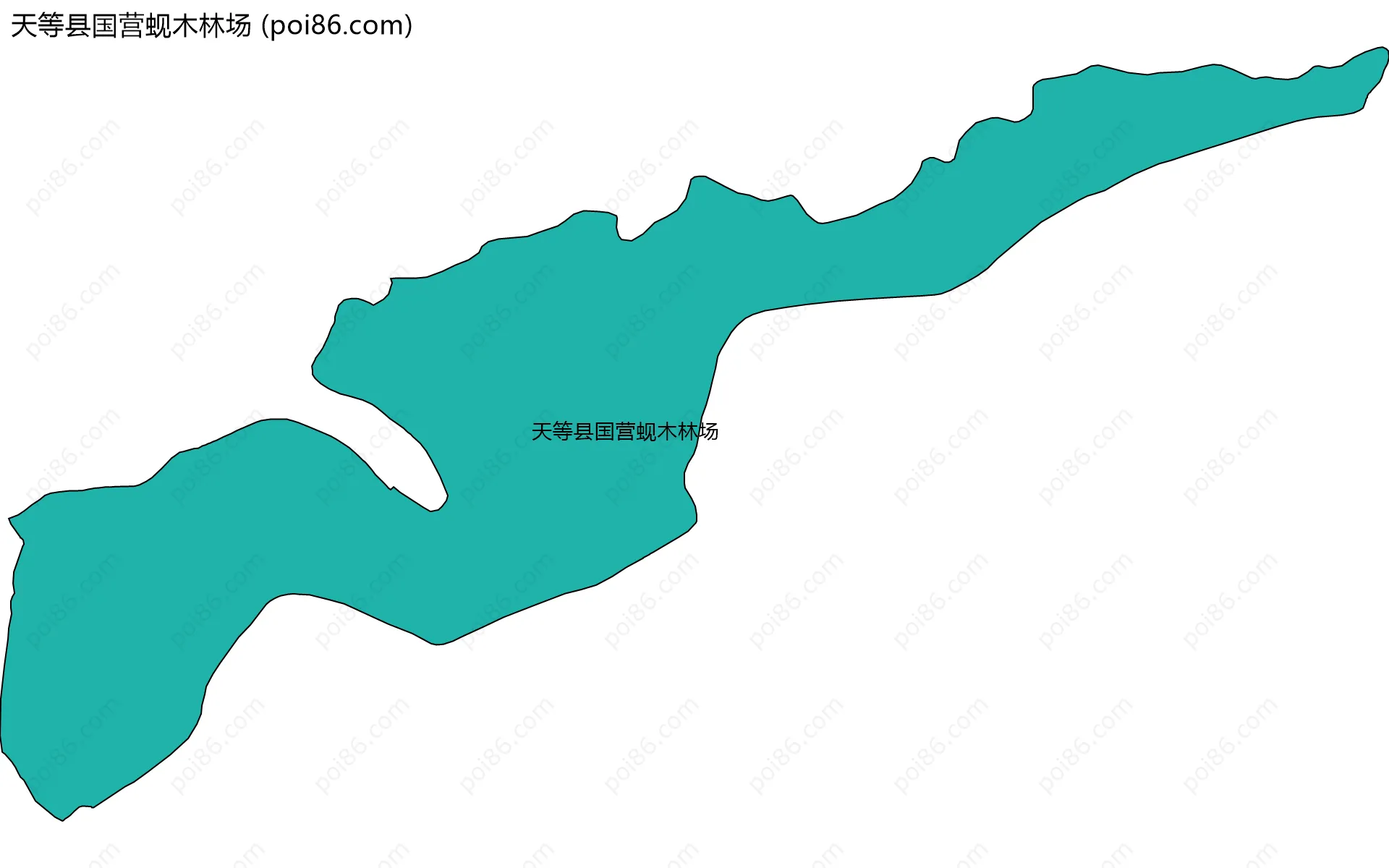 天等县国营蚬木林场边界地图