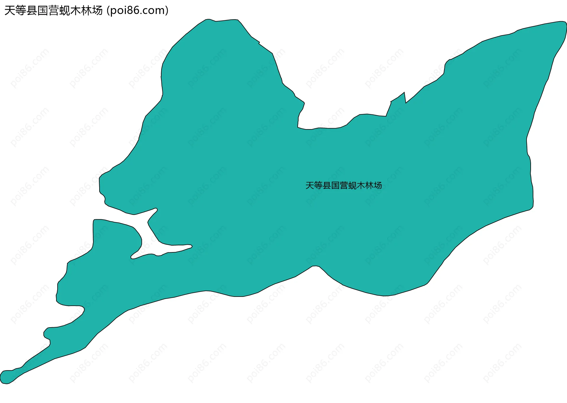 天等县国营蚬木林场边界地图