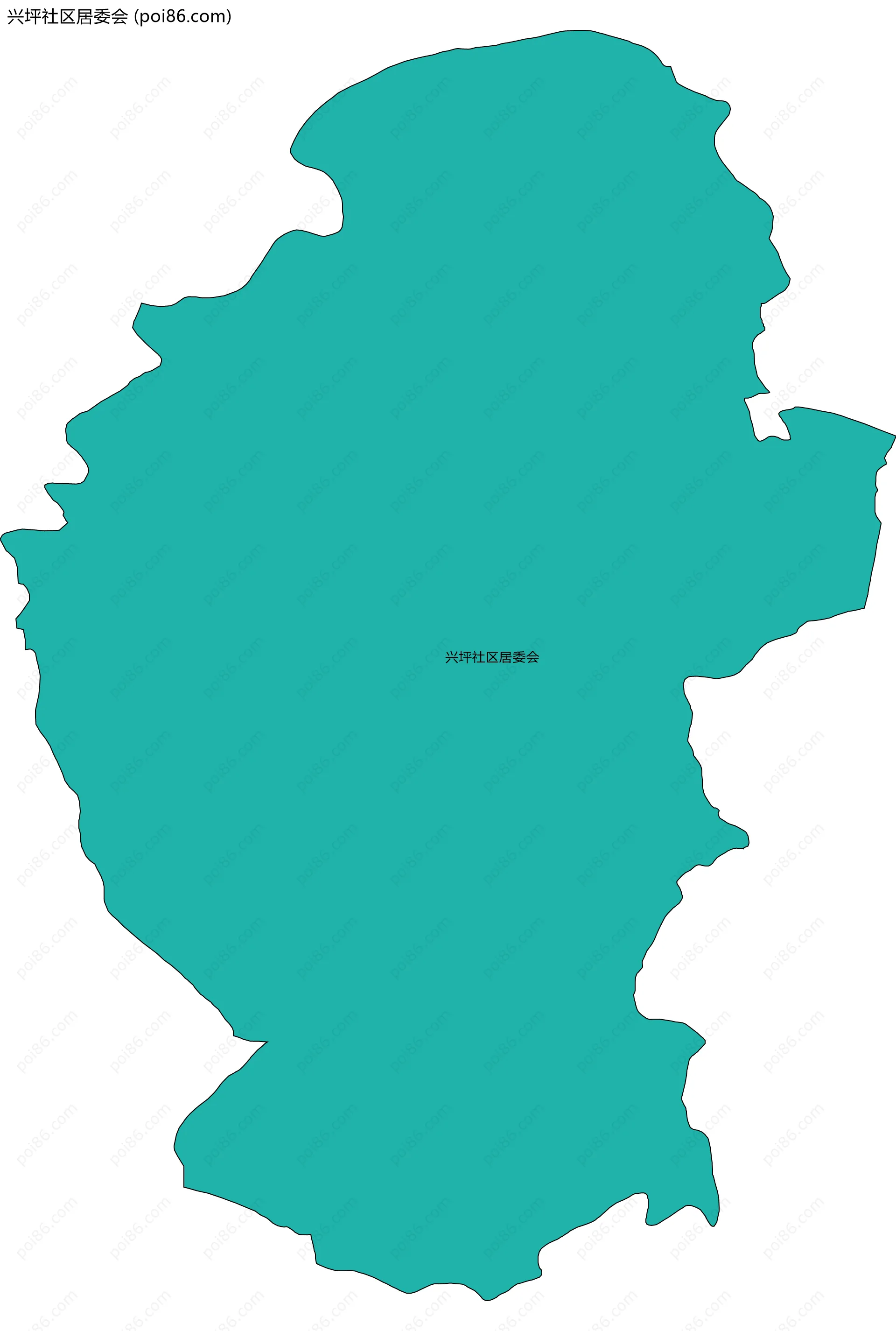 兴坪社区居委会边界地图