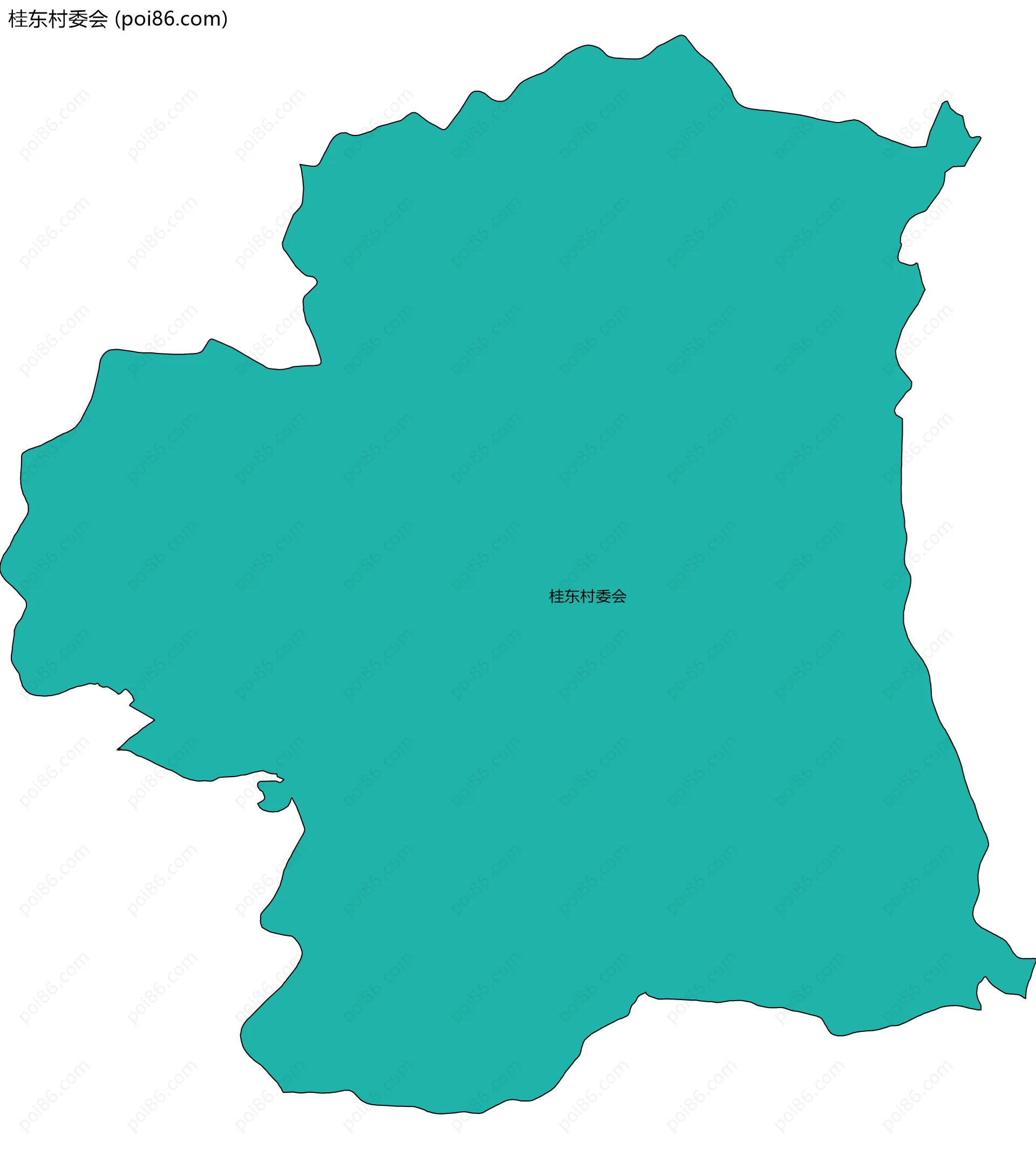 桂东村委会边界地图