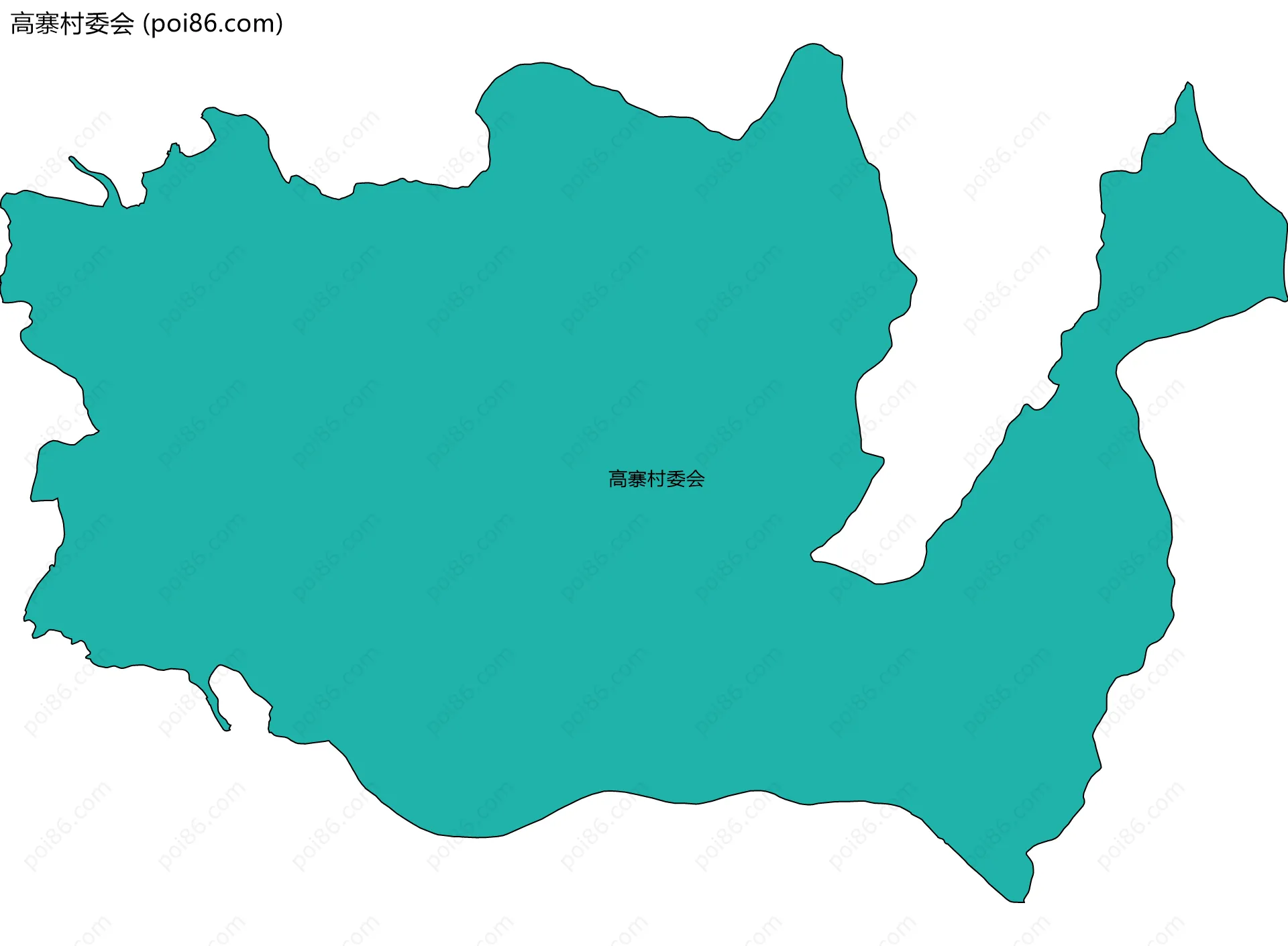 高寨村委会边界地图