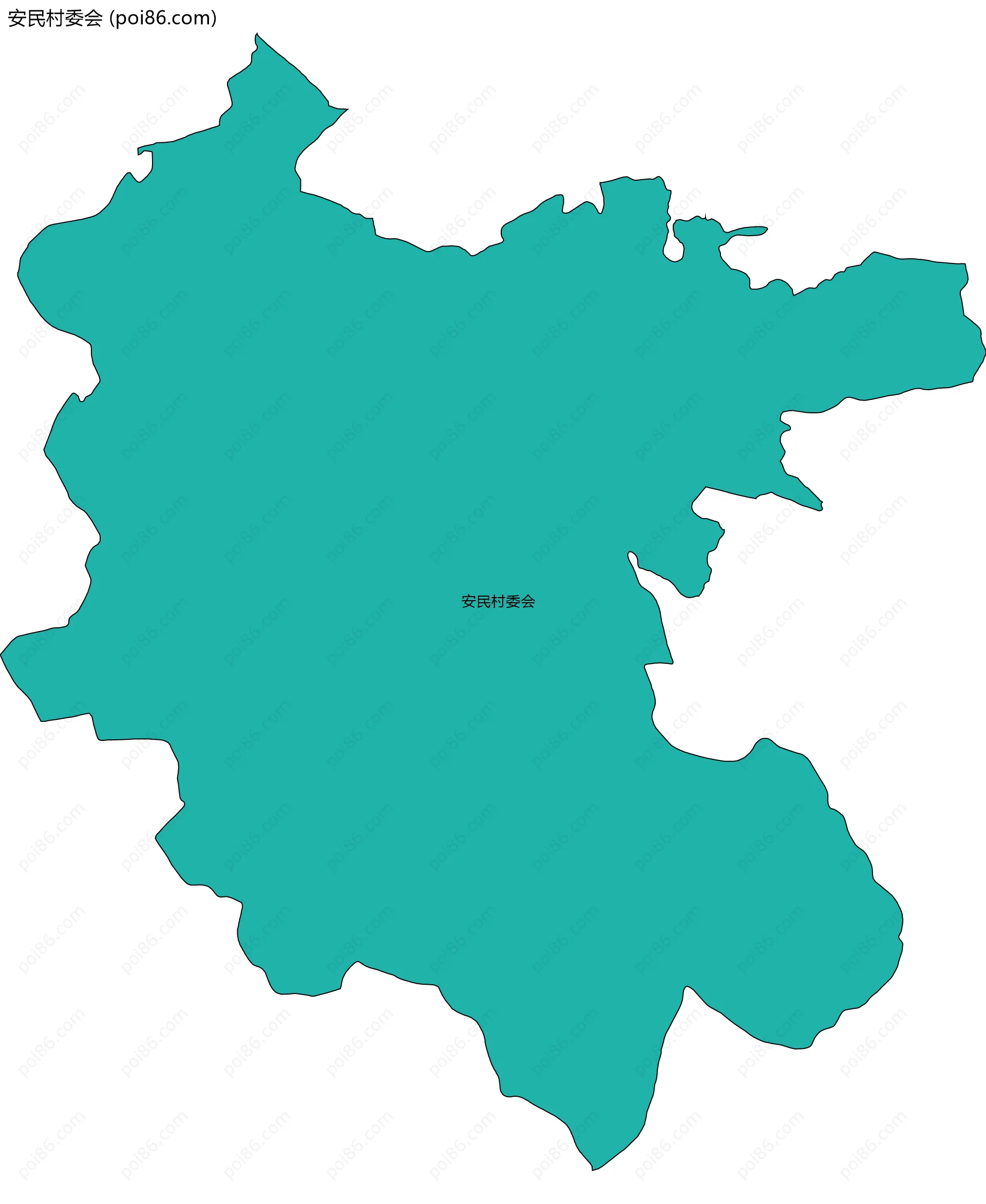 安民村委会边界地图