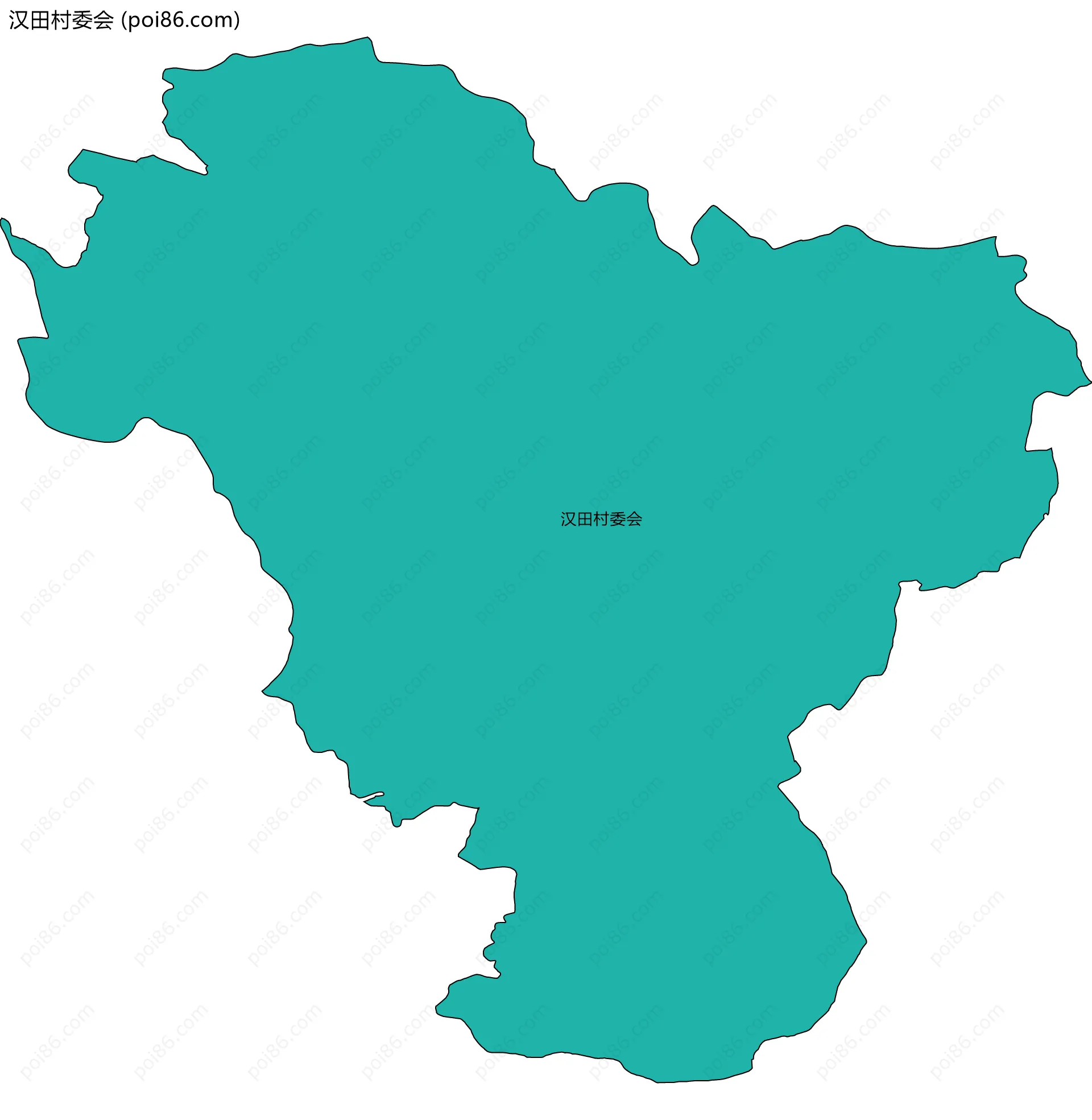汉田村委会边界地图