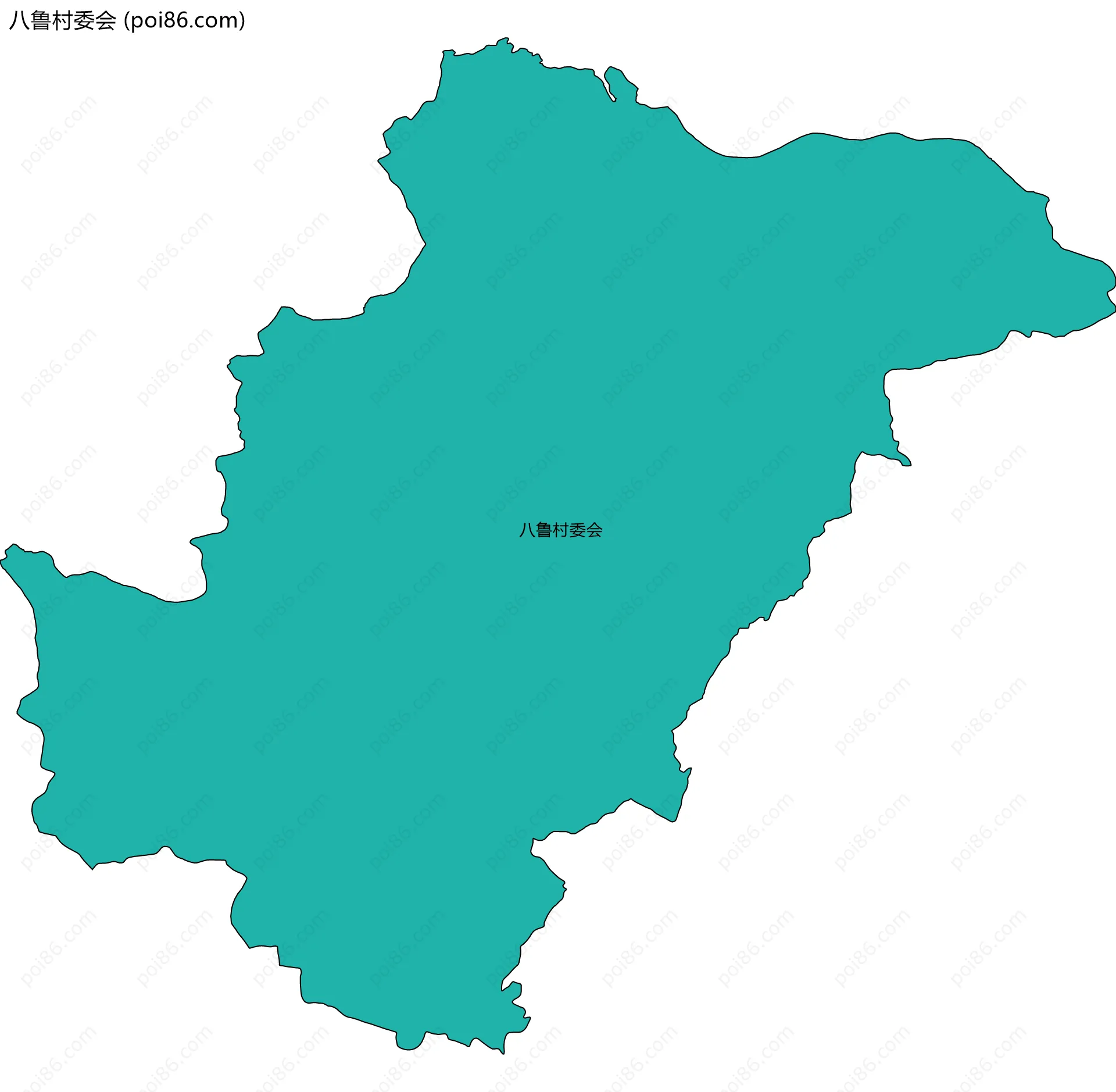 八鲁村委会边界地图