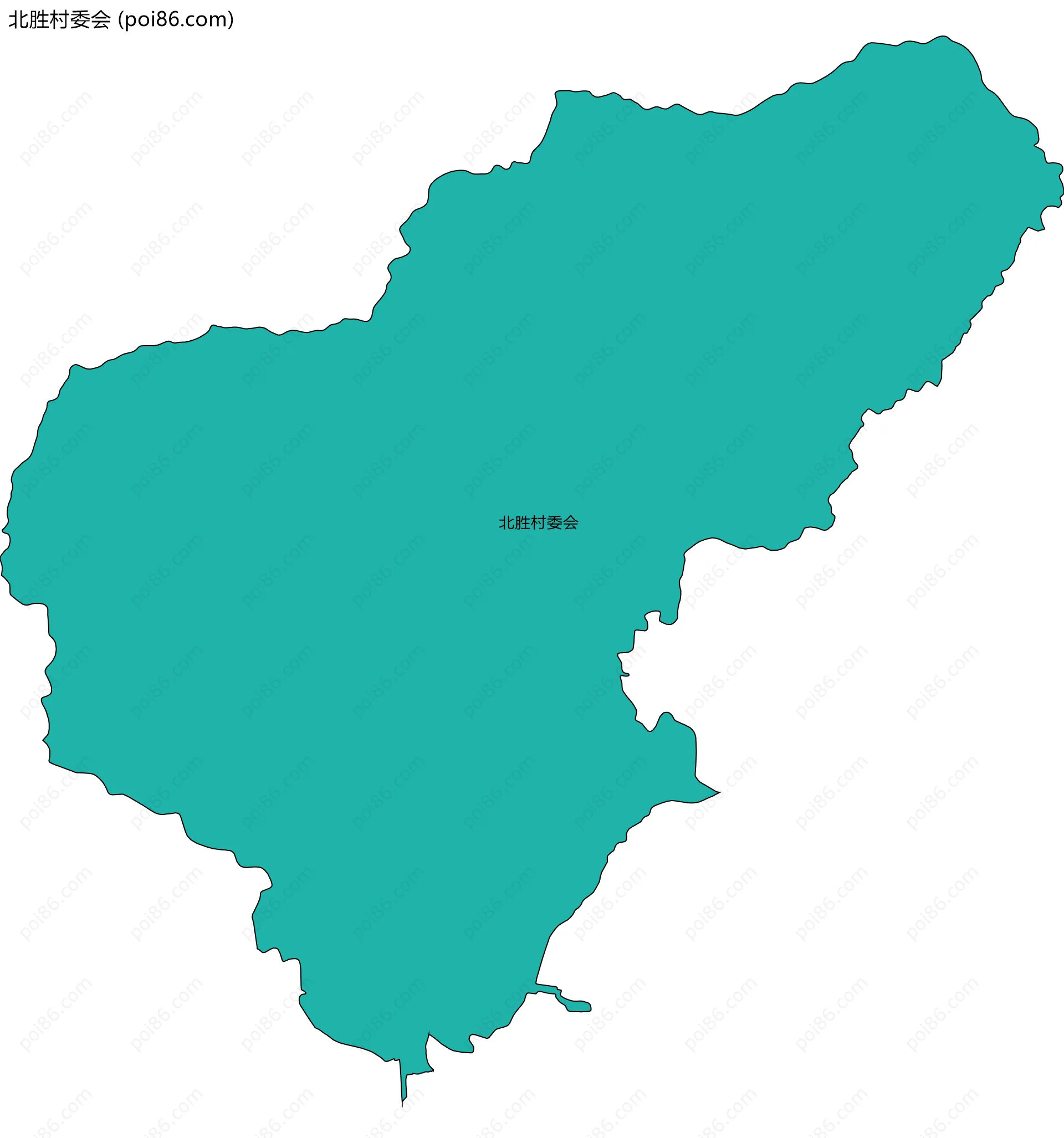 北胜村委会边界地图