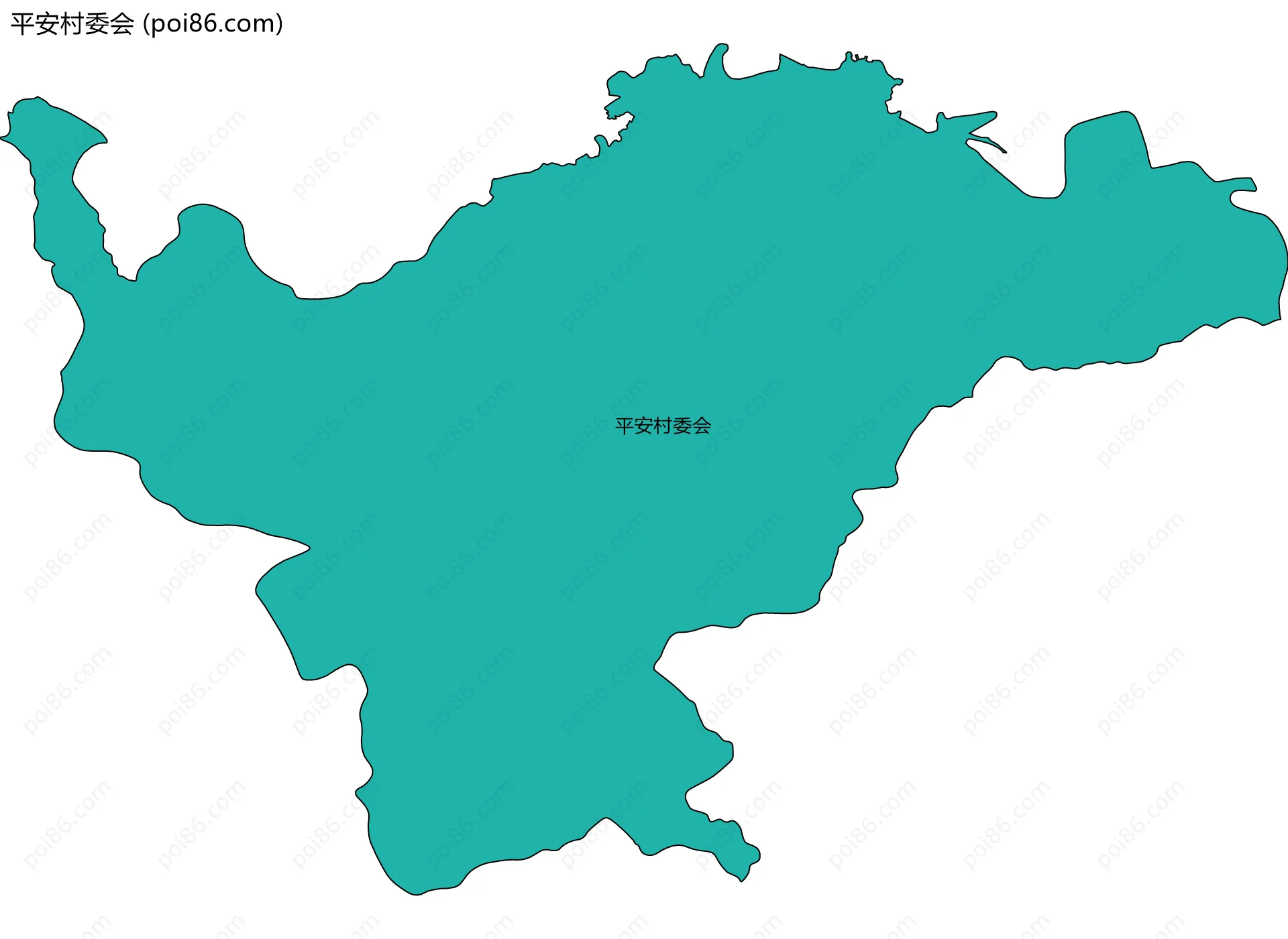 平安村委会边界地图