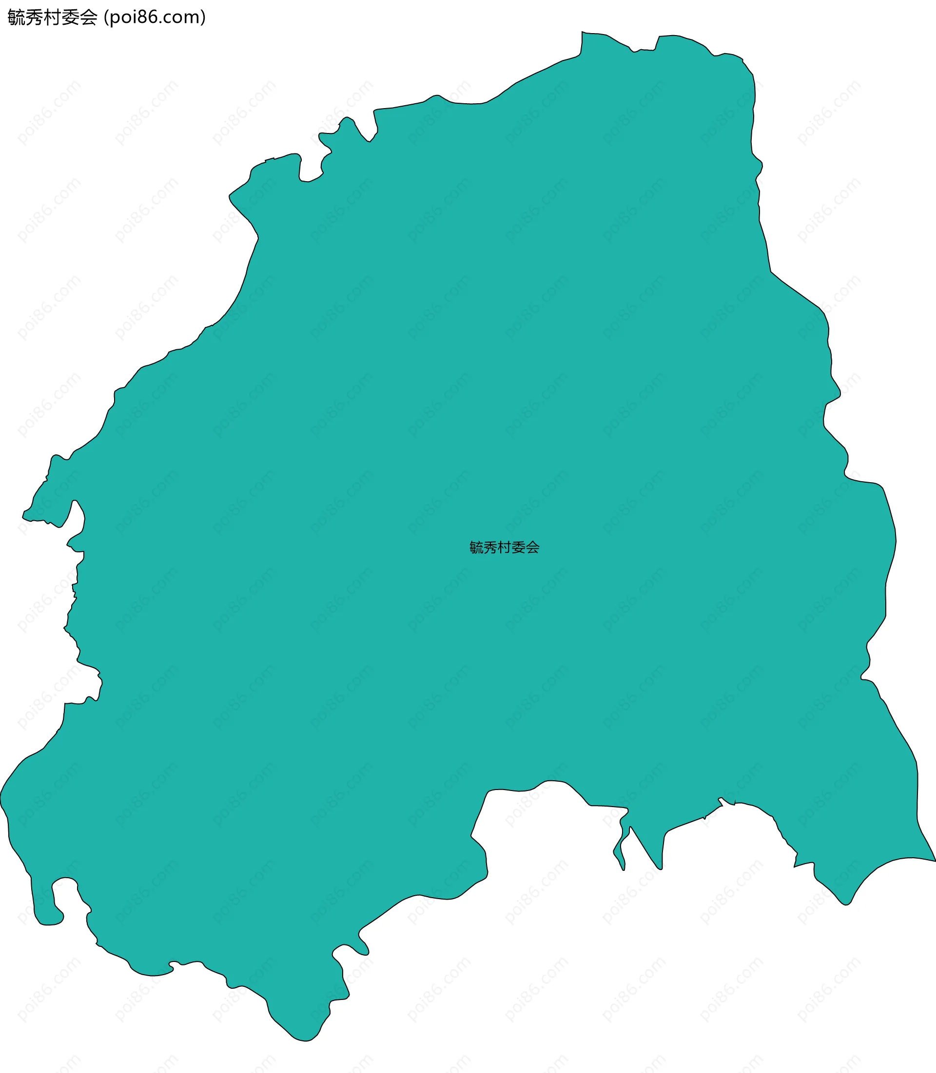 毓秀村委会边界地图