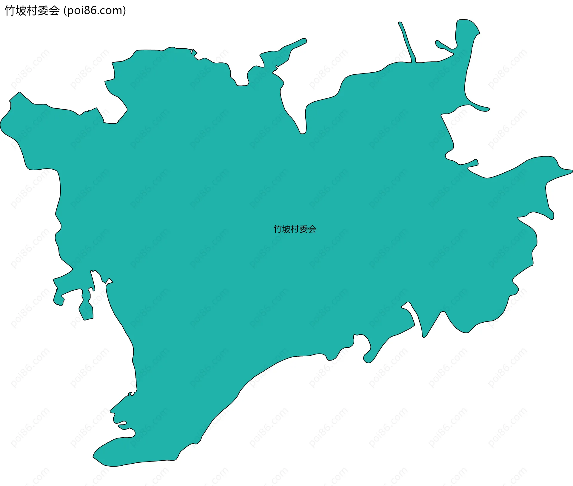 竹坡村委会边界地图