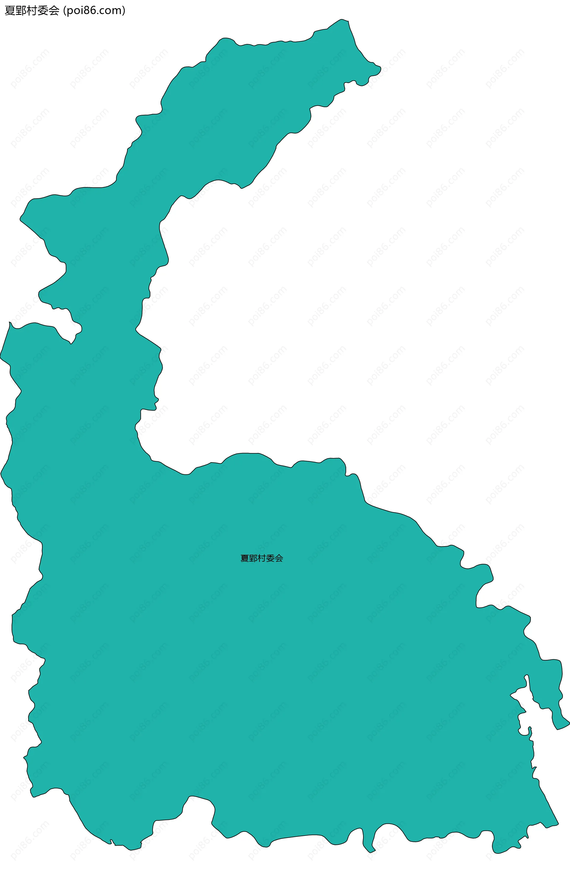 夏郢村委会边界地图