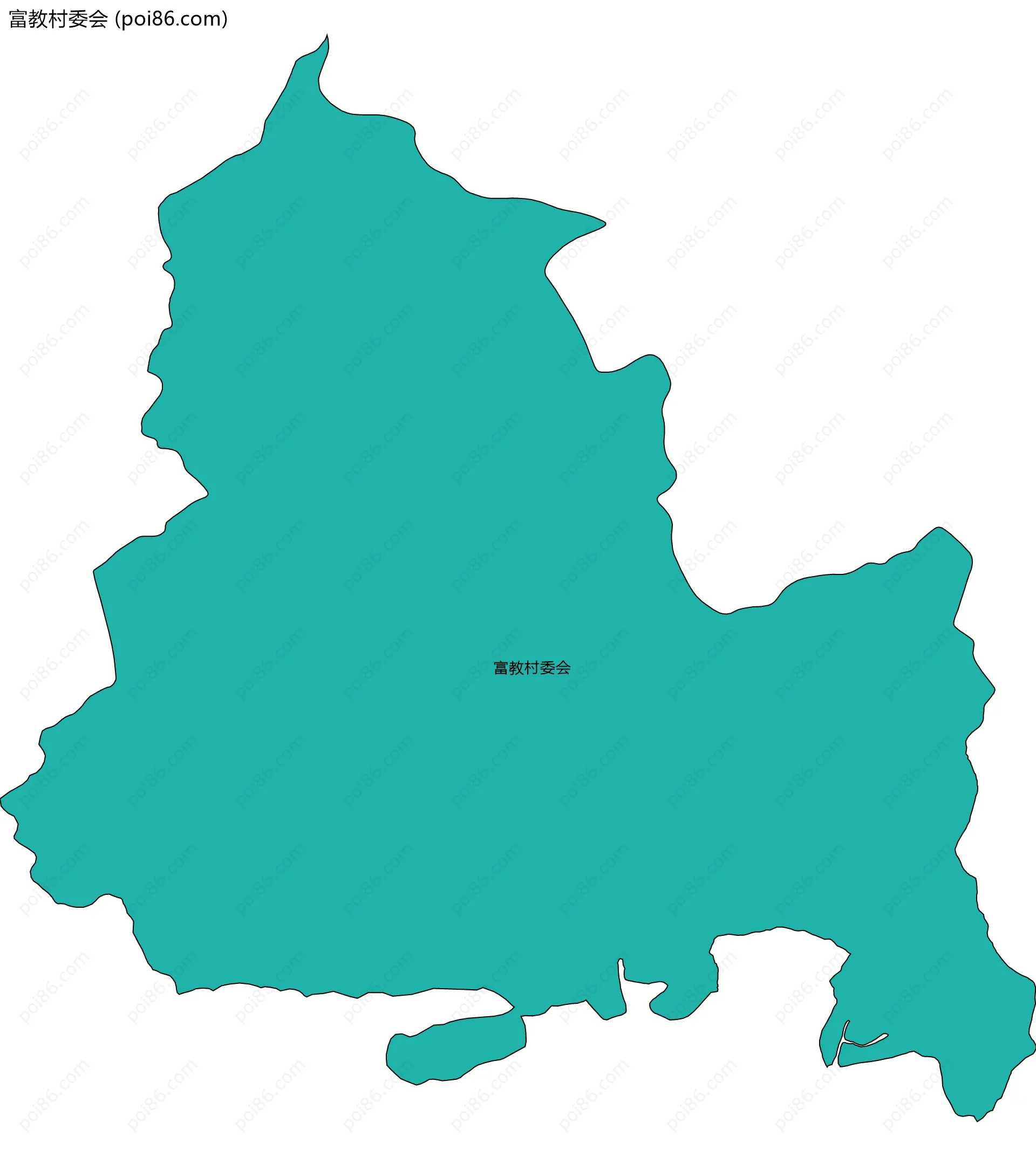 富教村委会边界地图