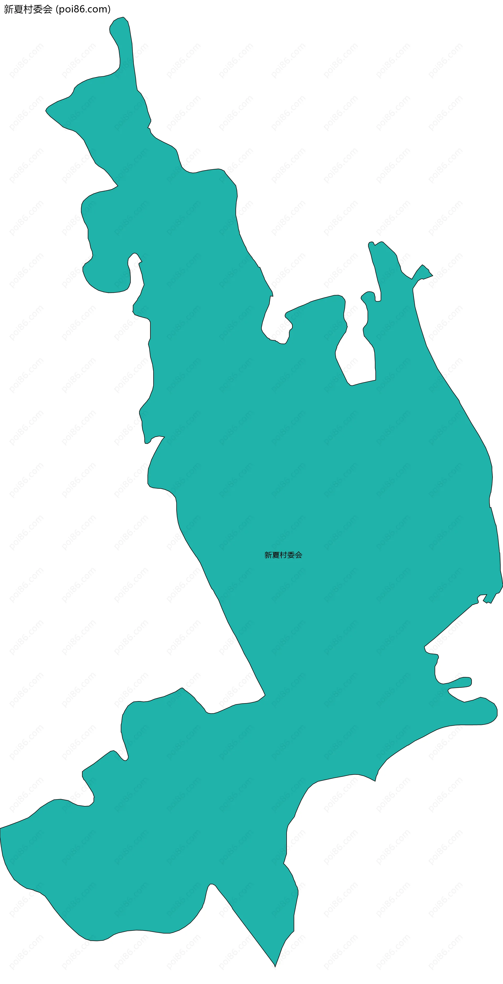 新夏村委会边界地图