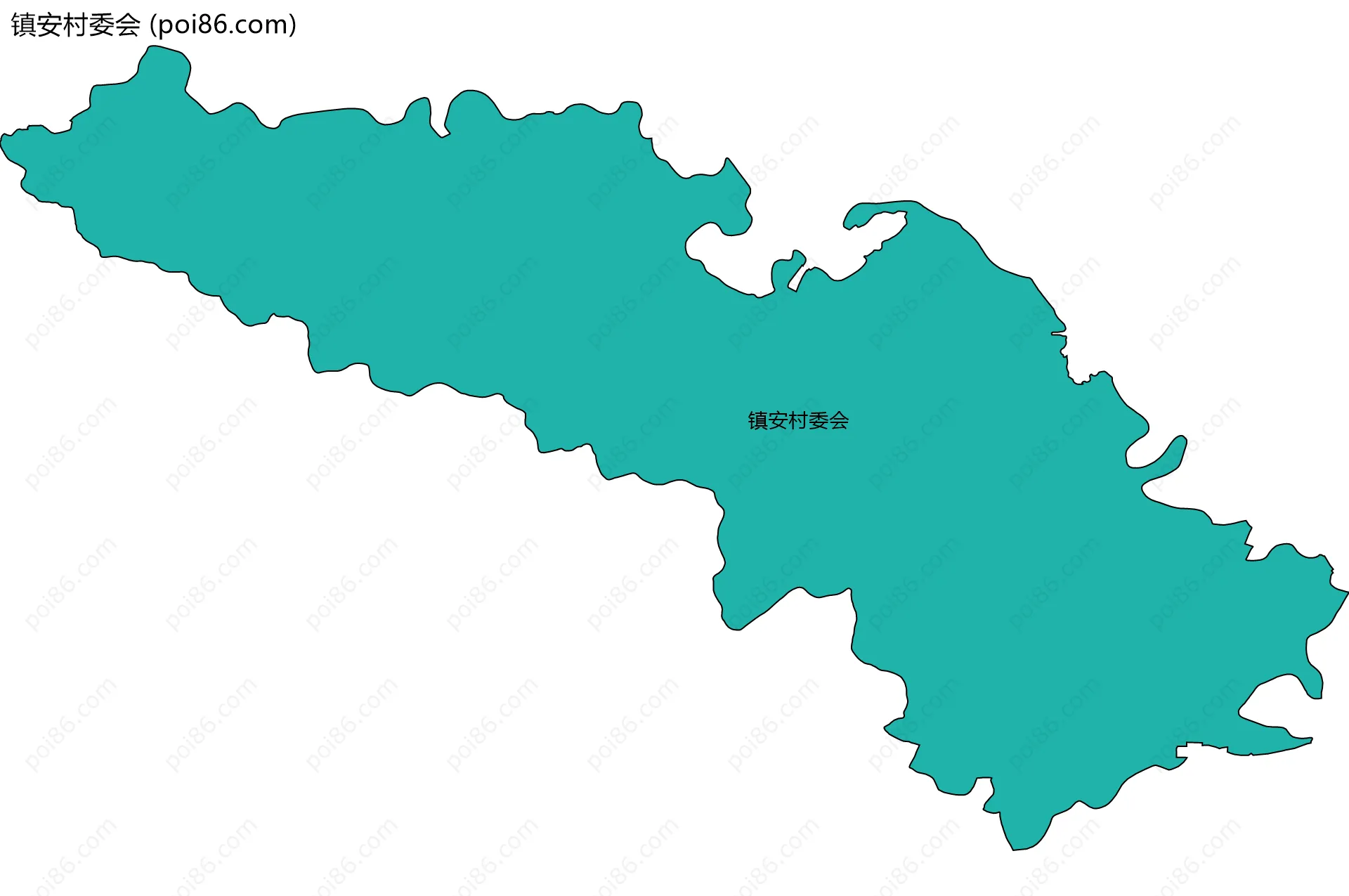 镇安村委会边界地图