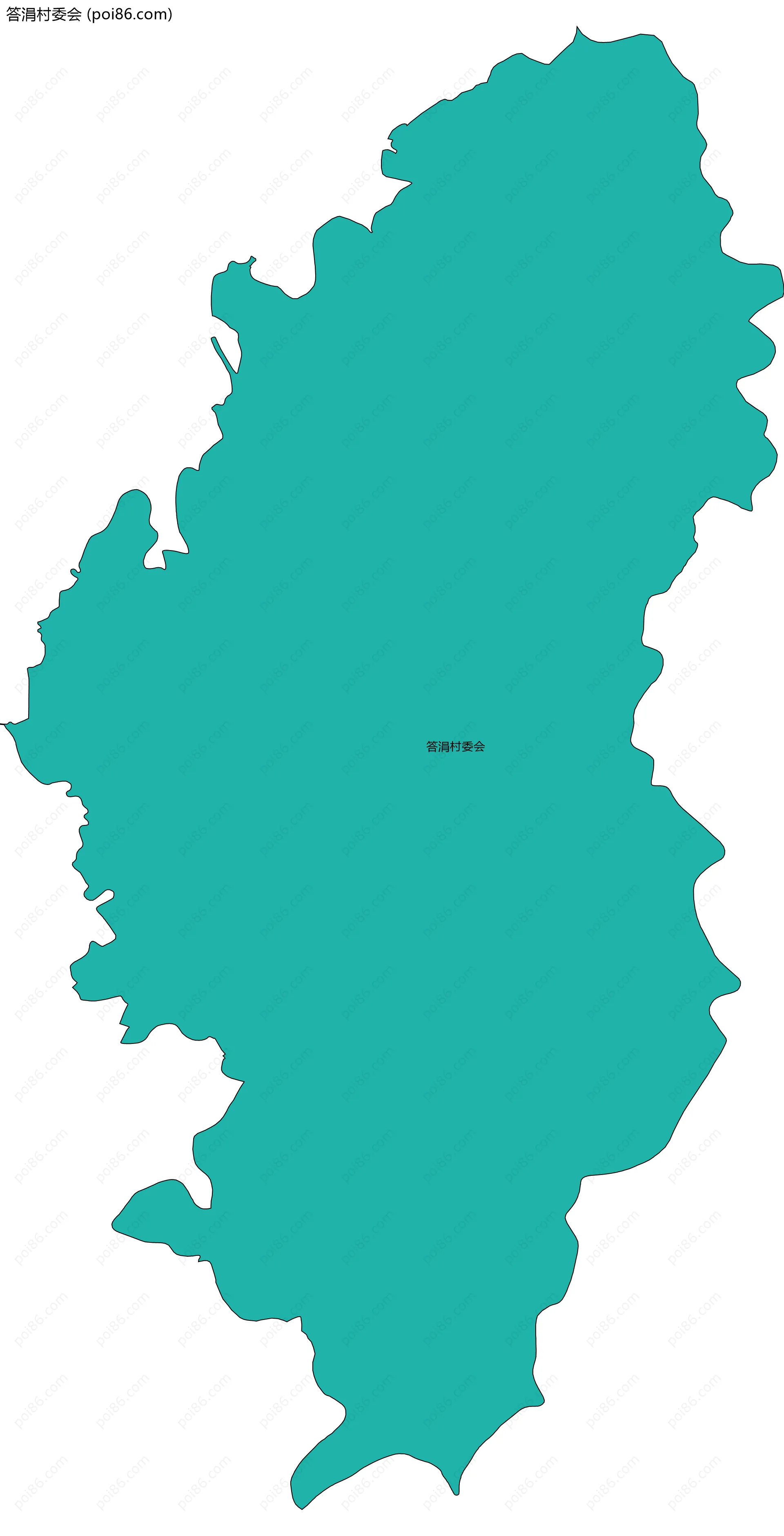 答涓村委会边界地图