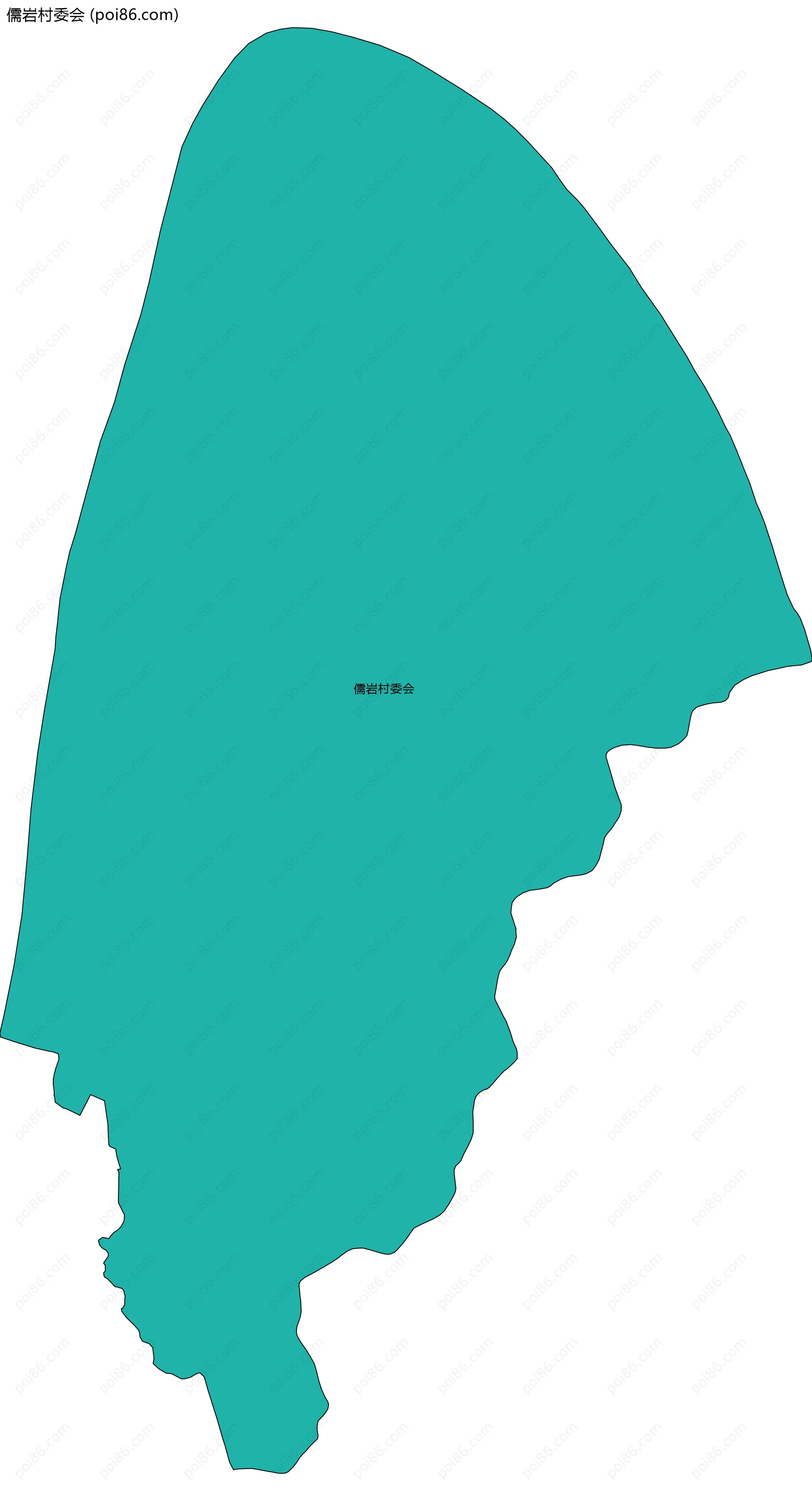 儒岩村委会边界地图