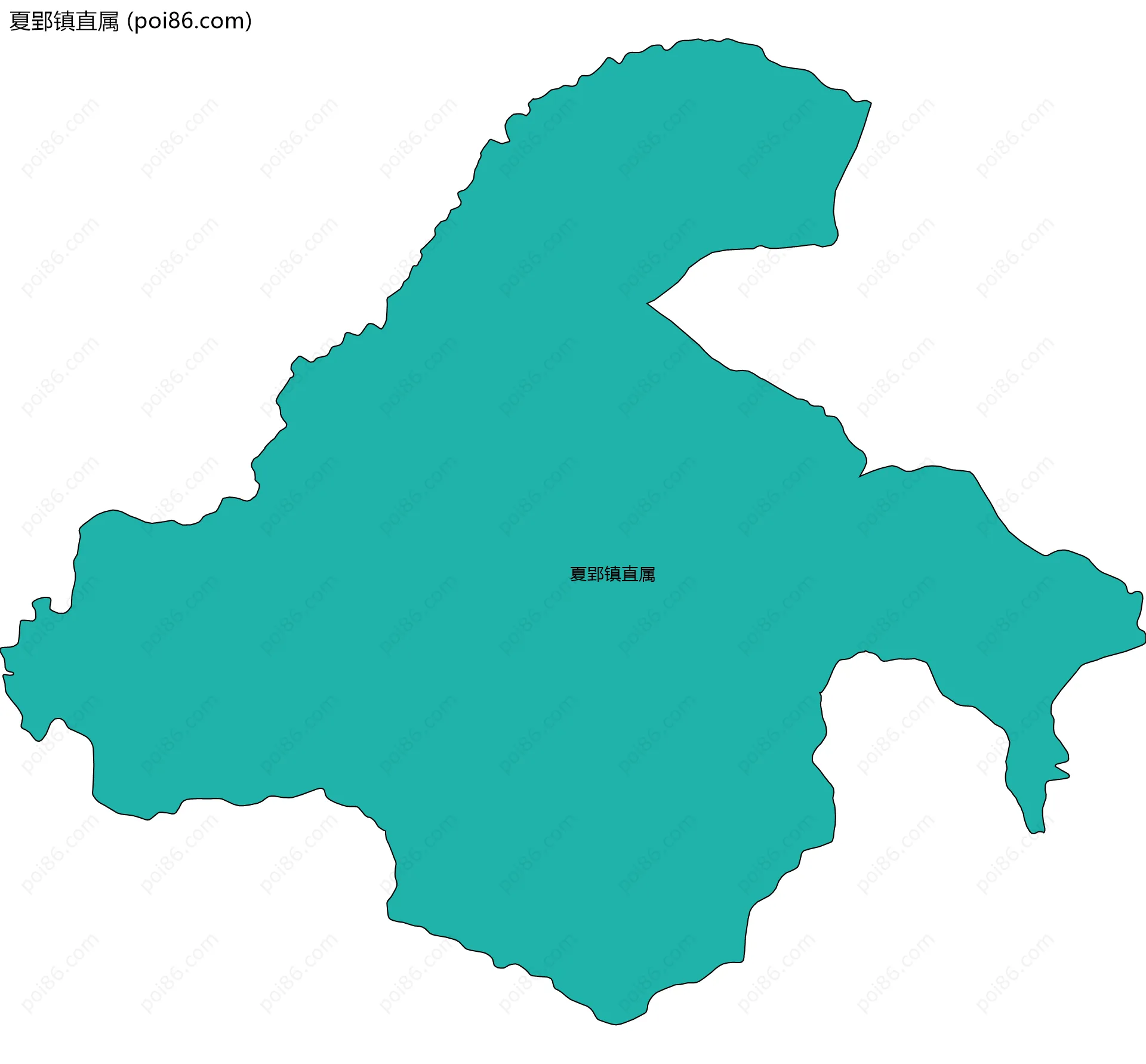 夏郢镇直属边界地图