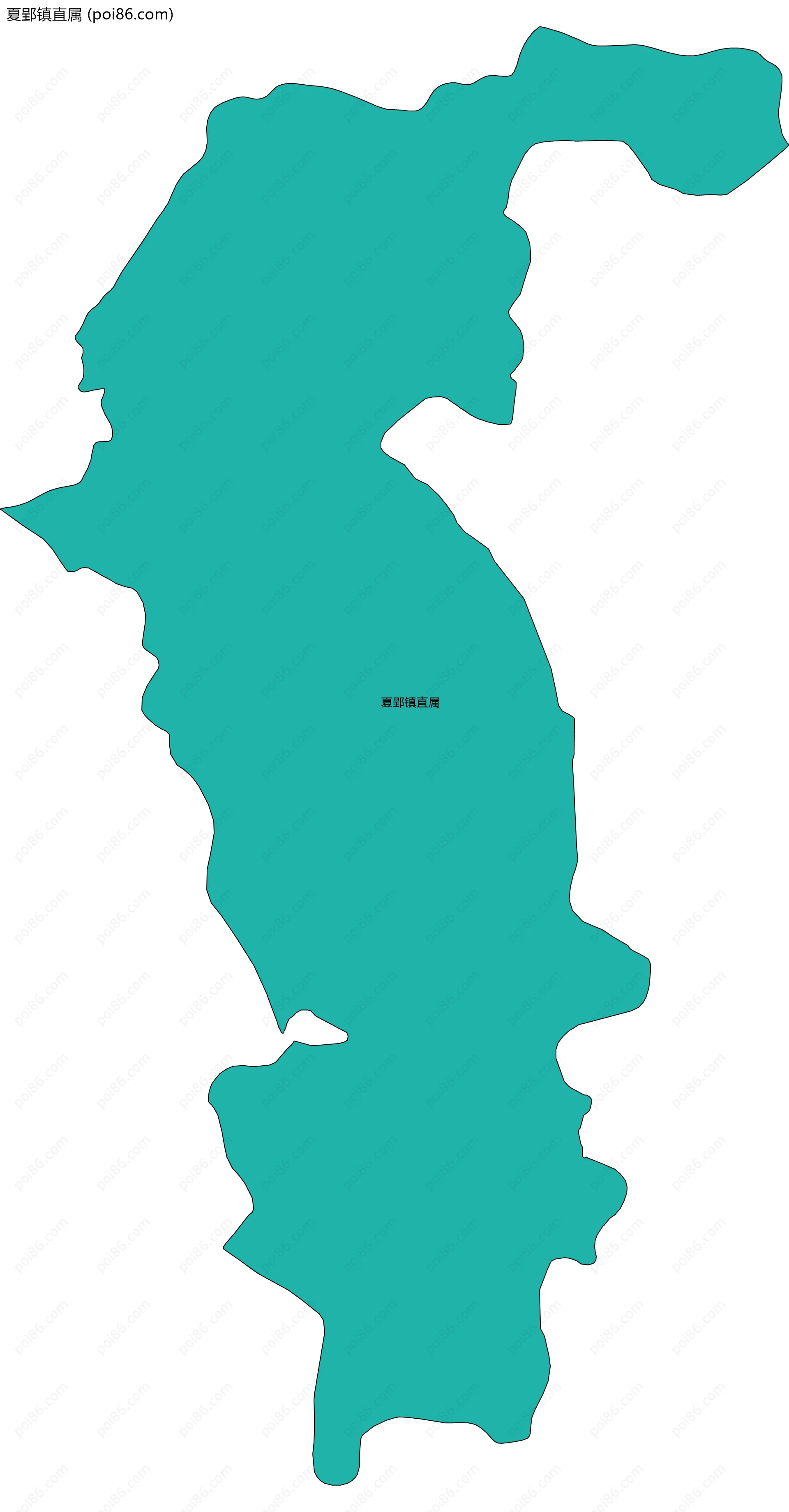 夏郢镇直属边界地图