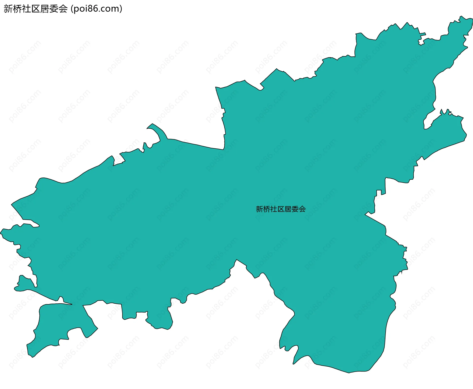 新桥社区居委会边界地图