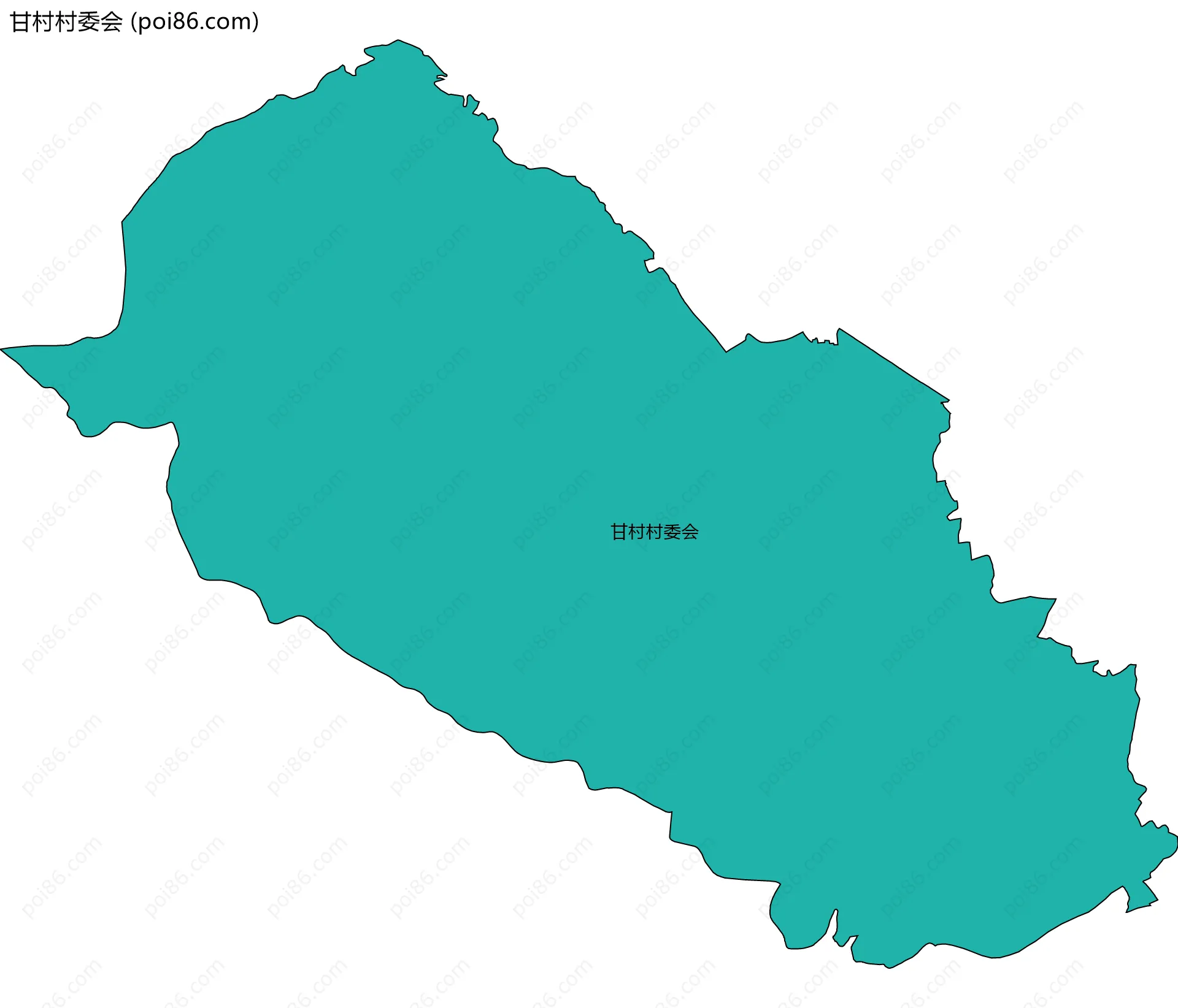 甘村村委会边界地图