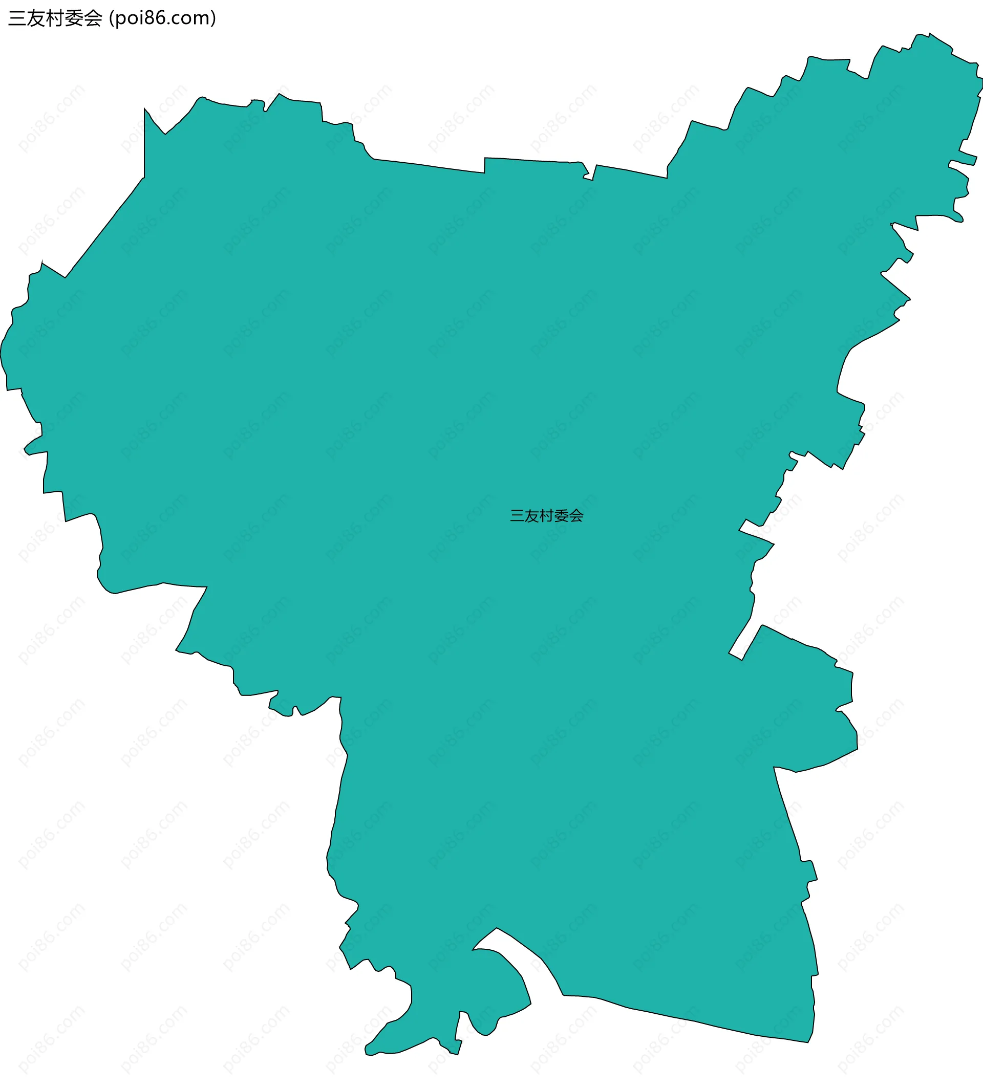 三友村委会边界地图