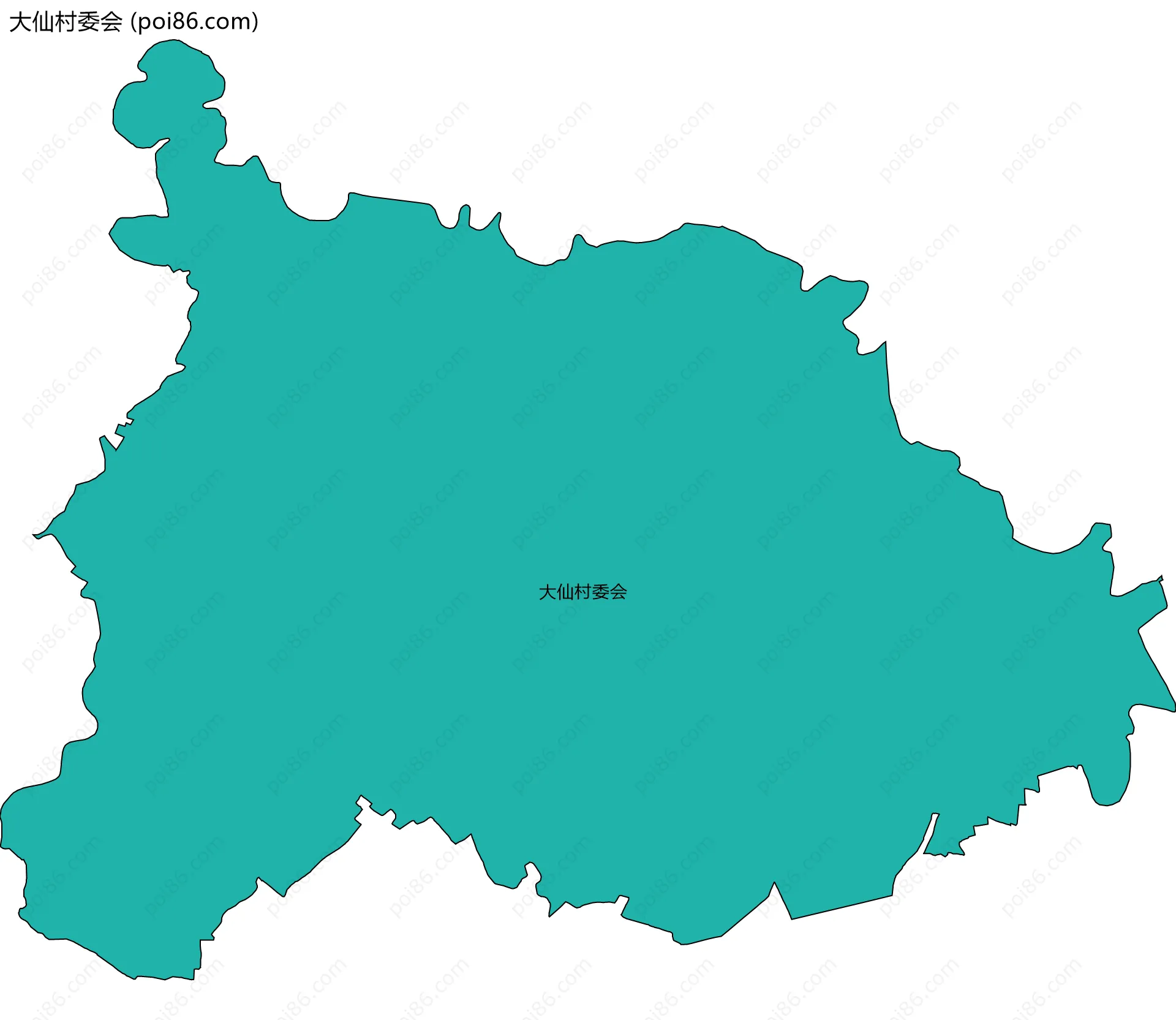大仙村委会边界地图