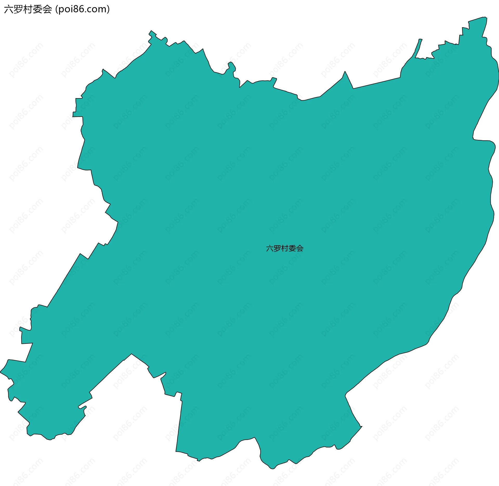 六罗村委会边界地图