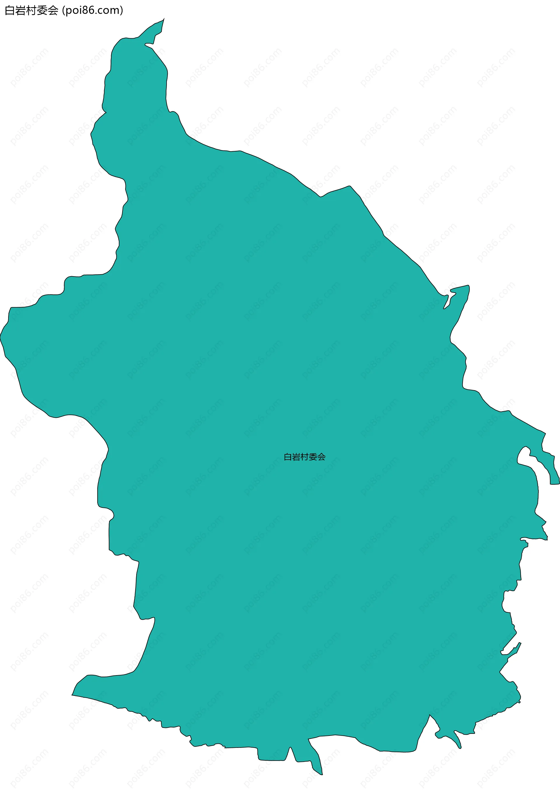 白岩村委会边界地图