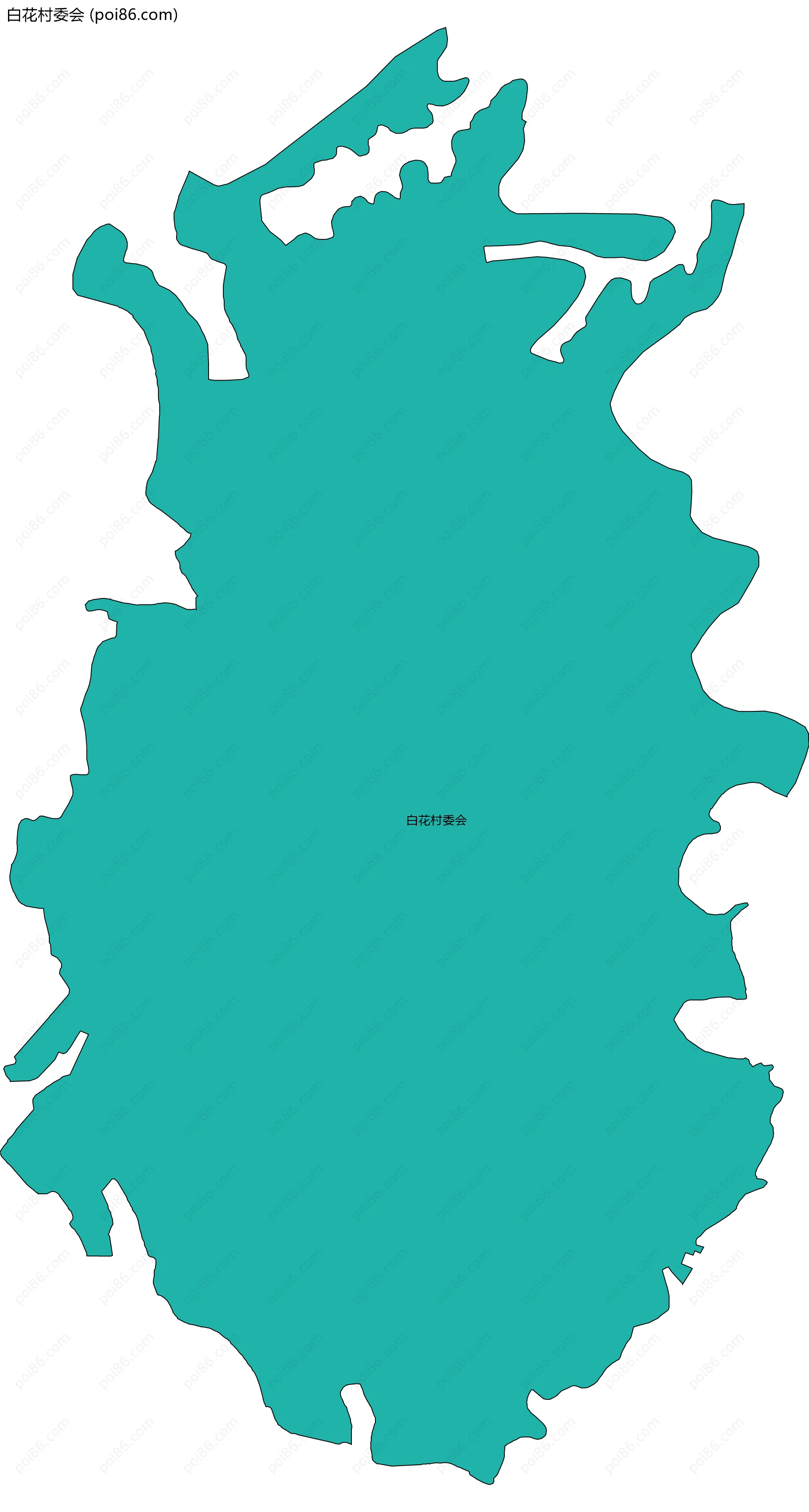 白花村委会边界地图