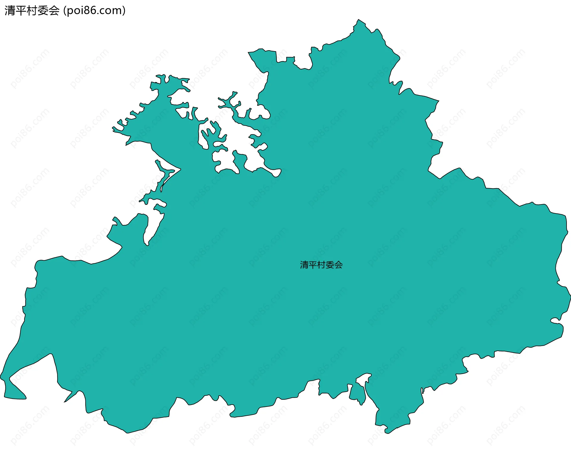 清平村委会边界地图