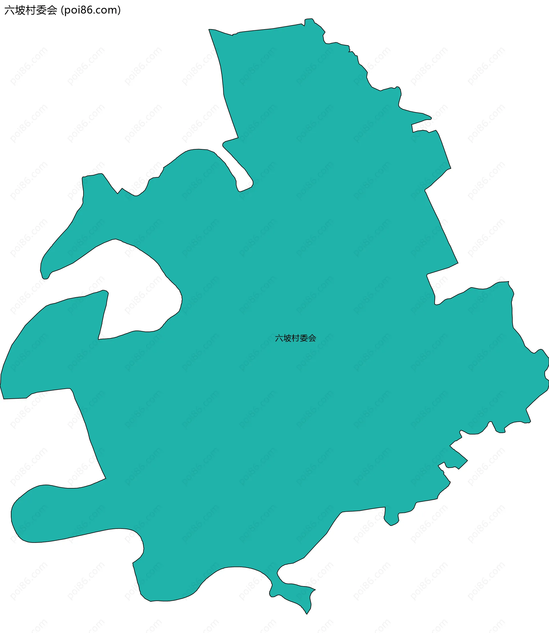 六坡村委会边界地图
