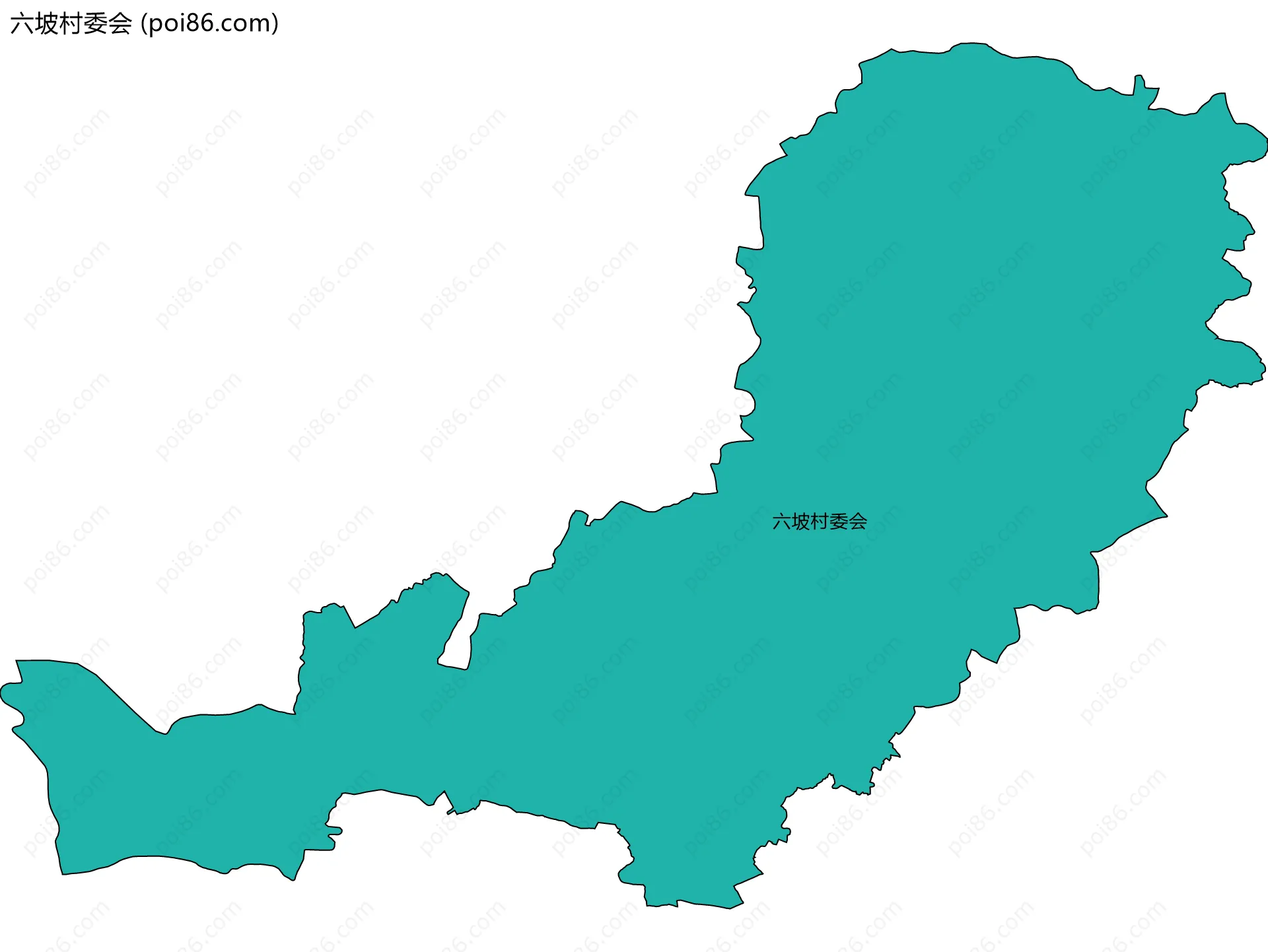 六坡村委会边界地图