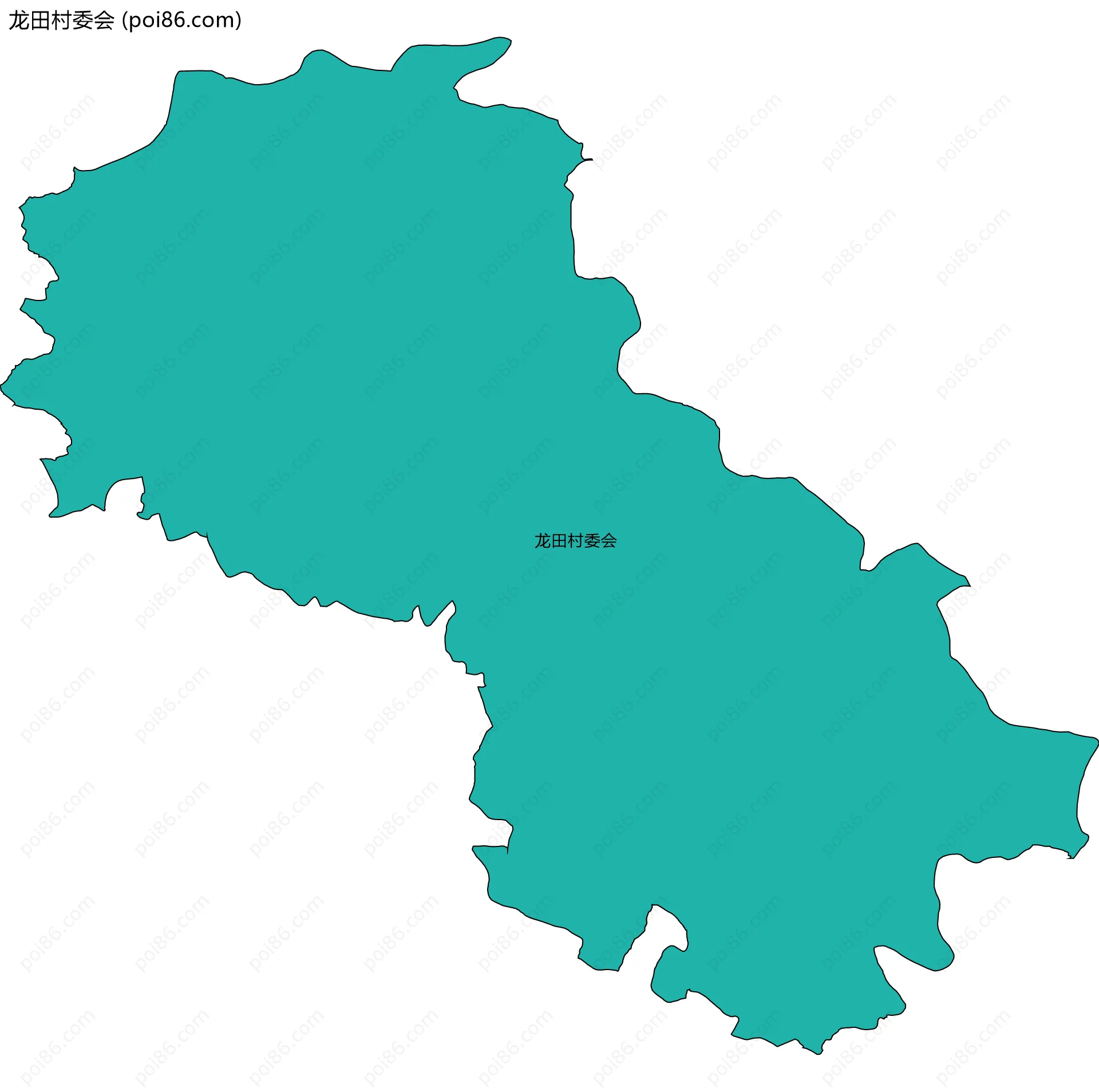 龙田村委会边界地图