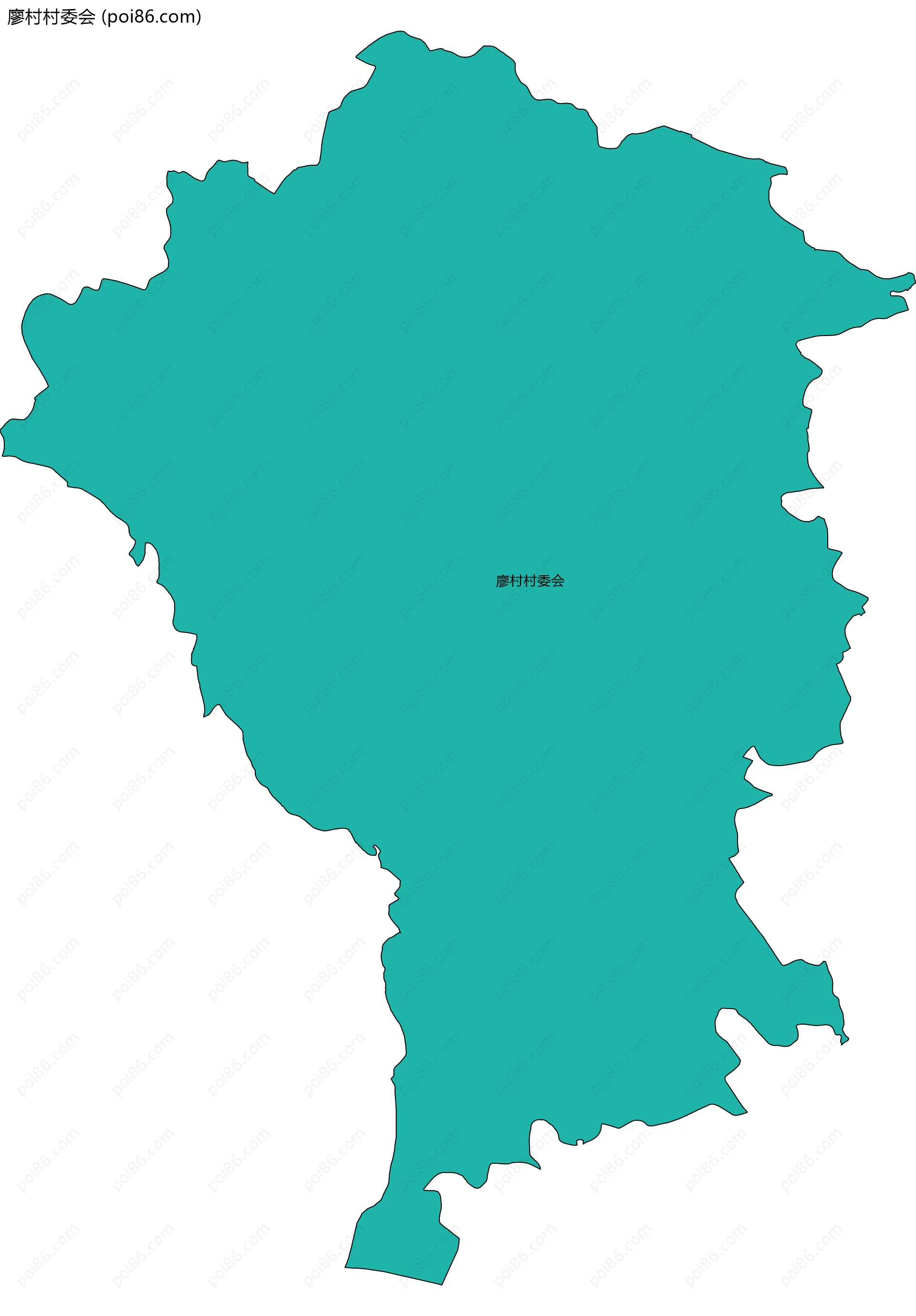 廖村村委会边界地图