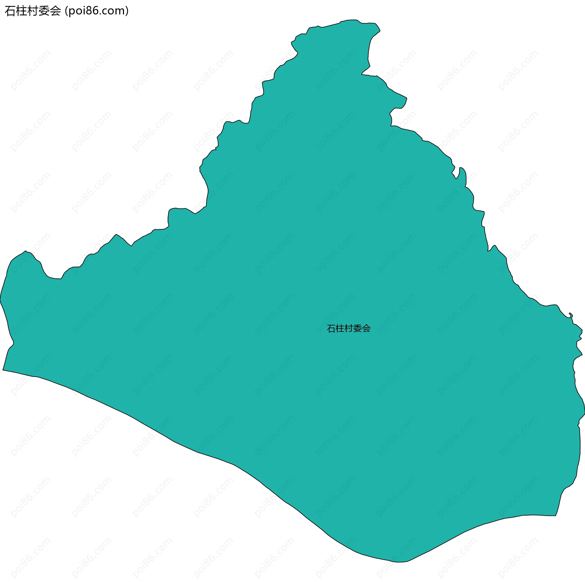 石柱村委会边界地图