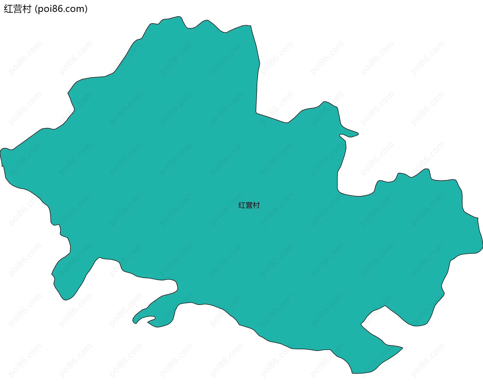 红营村边界地图