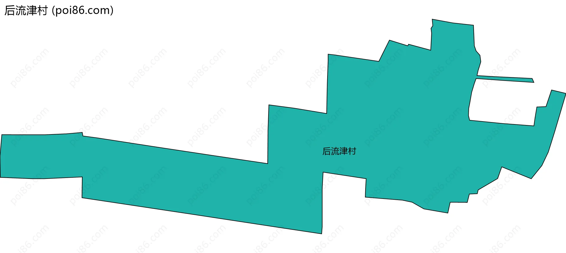 后流津村边界地图