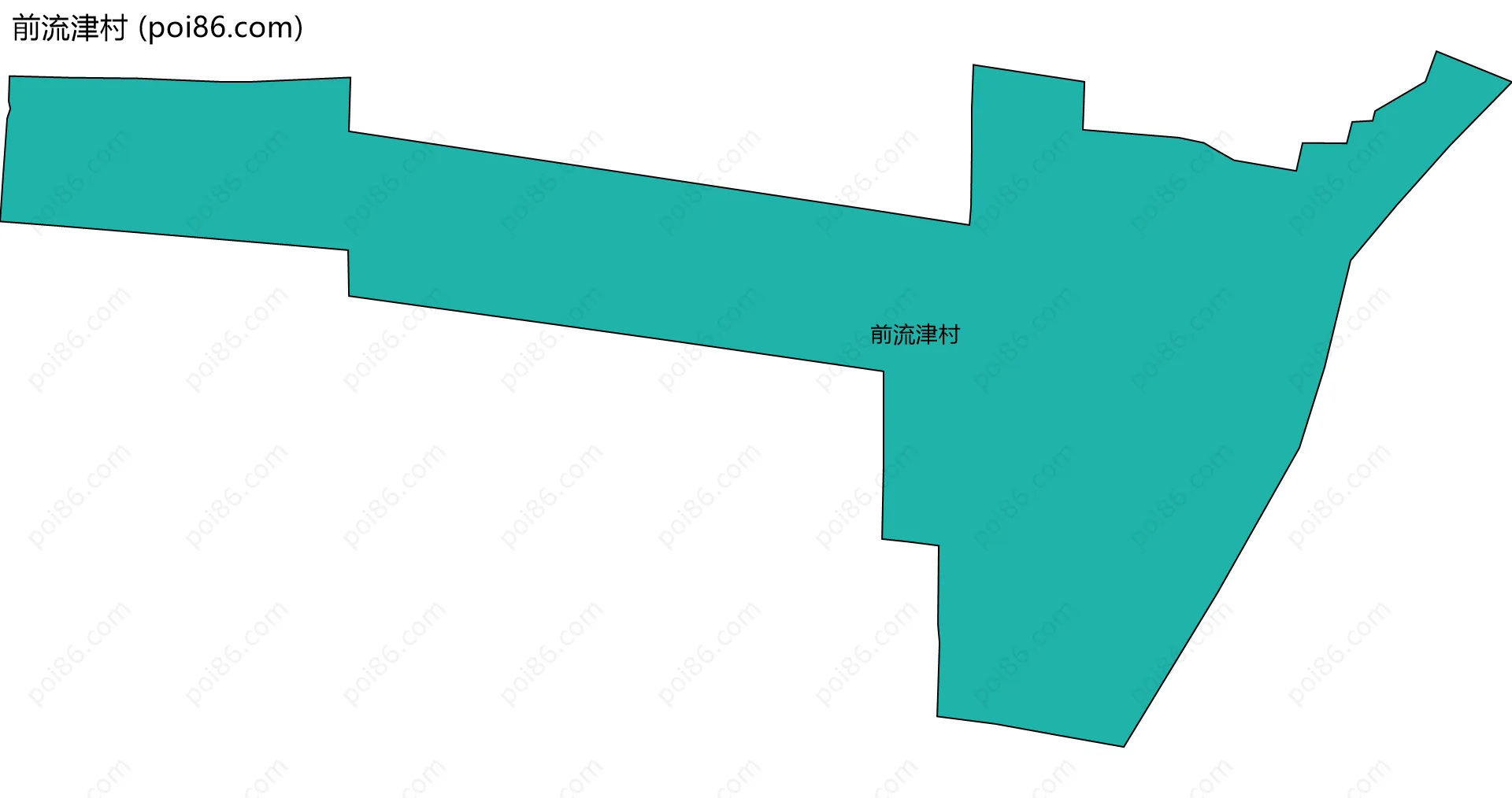 前流津村边界地图