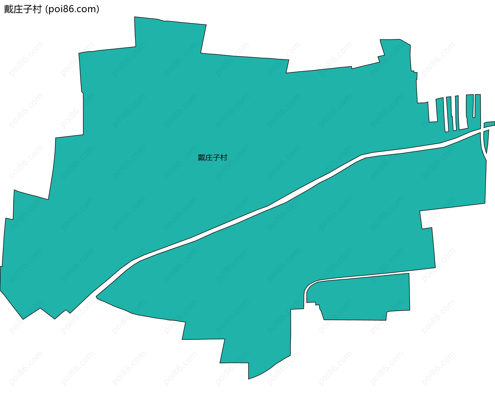 戴庄子村边界地图