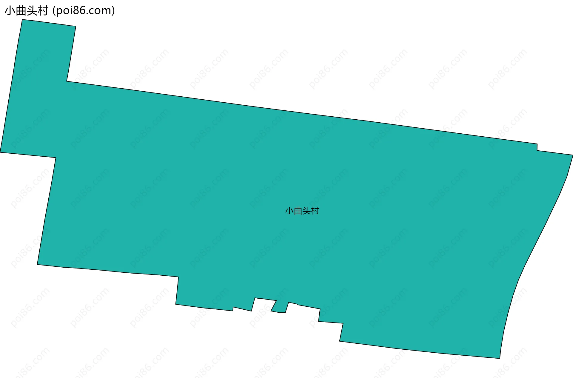 小曲头村边界地图