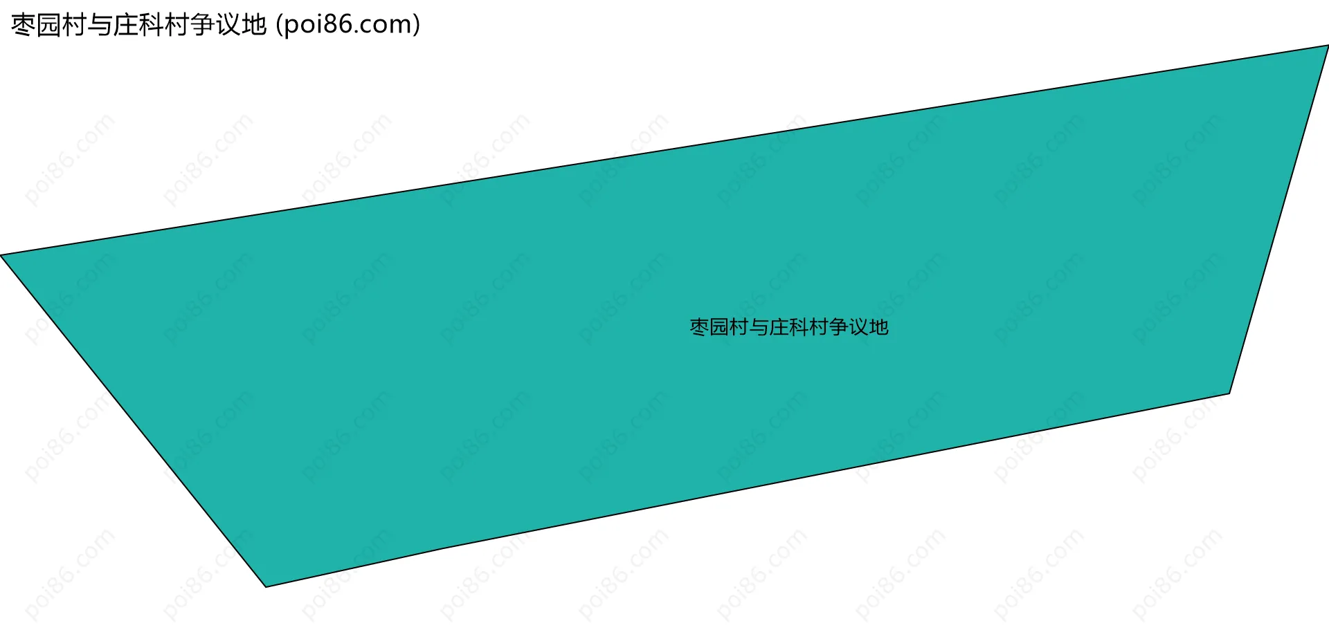 枣园村与庄科村争议地边界地图