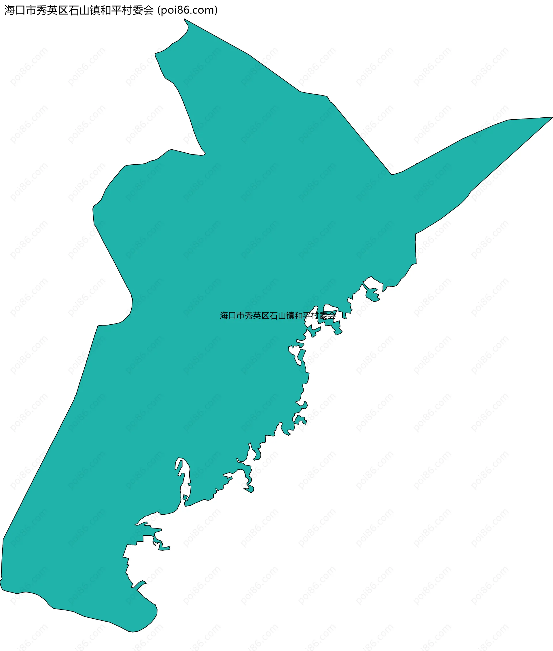 海口市秀英区石山镇和平村委会边界地图