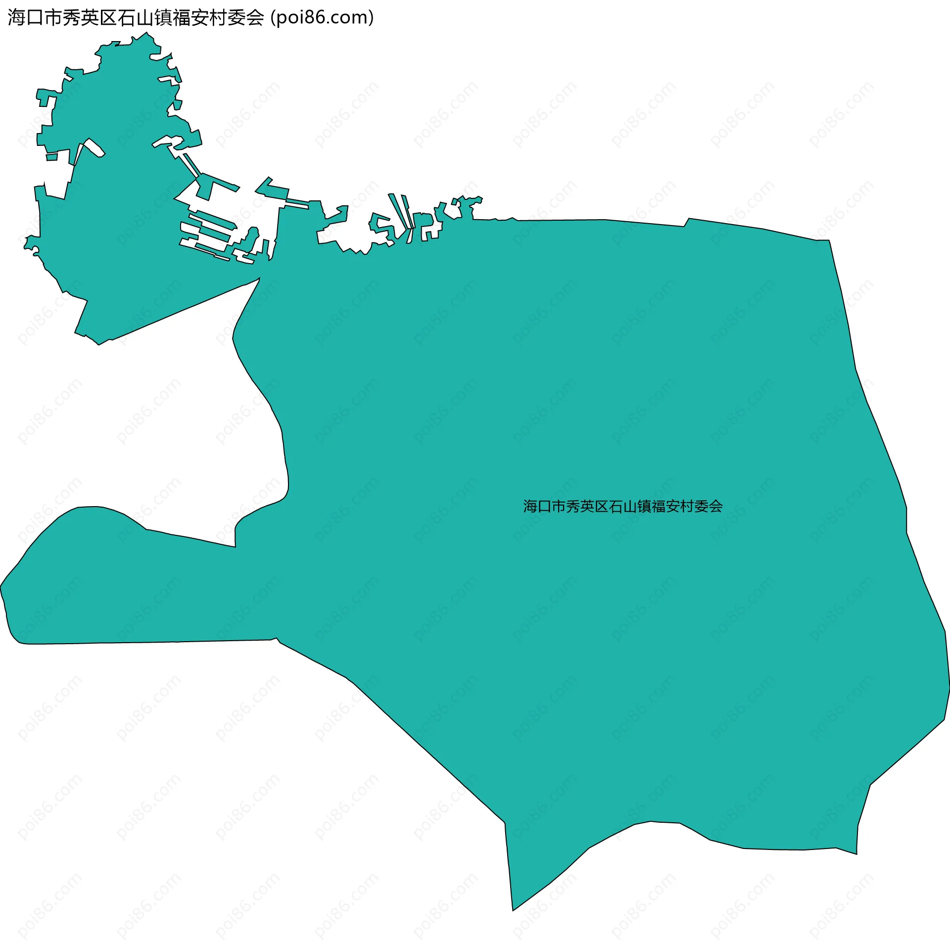 海口市秀英区石山镇福安村委会边界地图