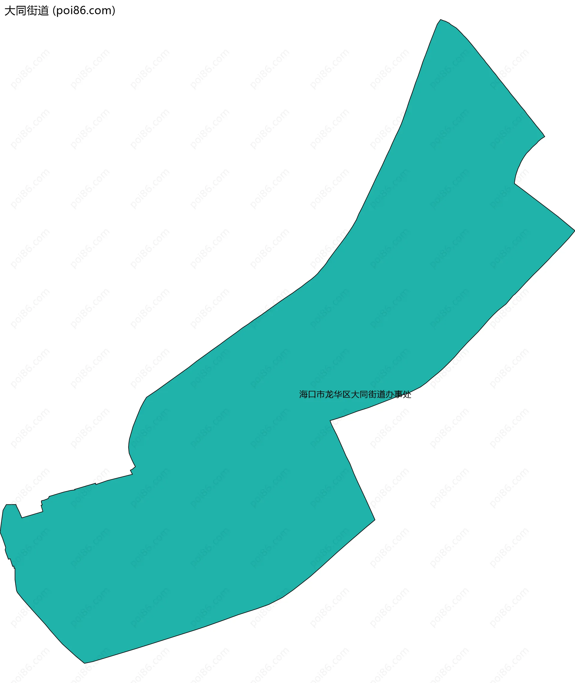 大同街道边界地图(五级行政区划)