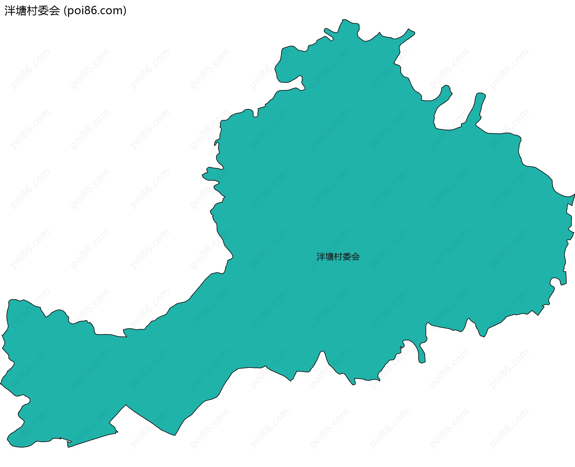 泮塘村委会边界地图