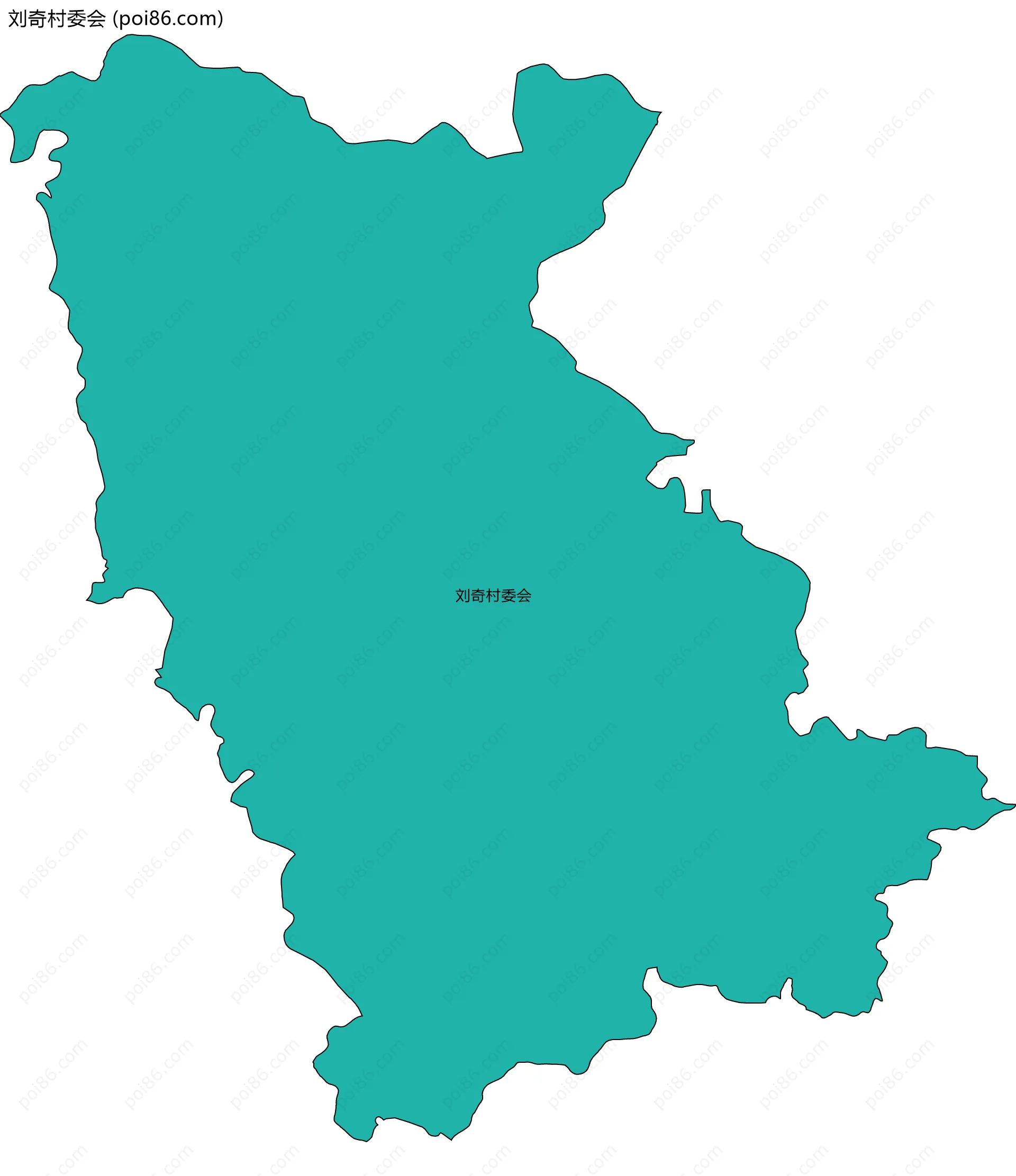 刘奇村委会边界地图