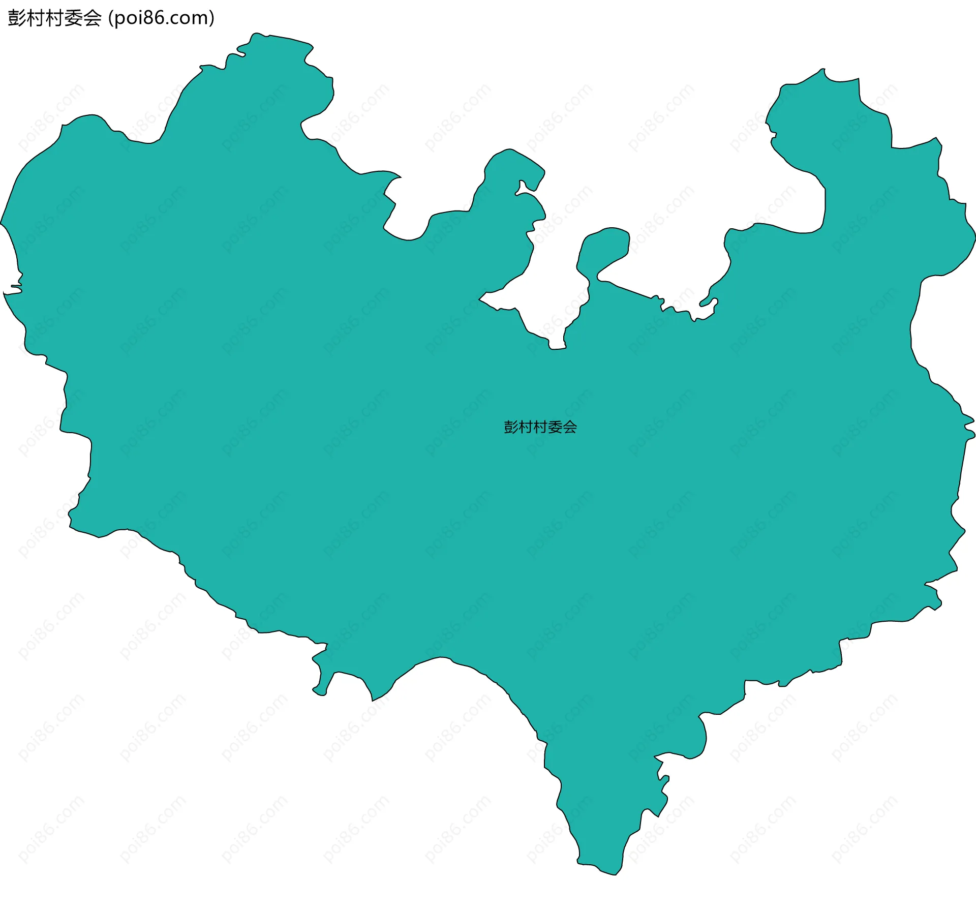 彭村村委会边界地图