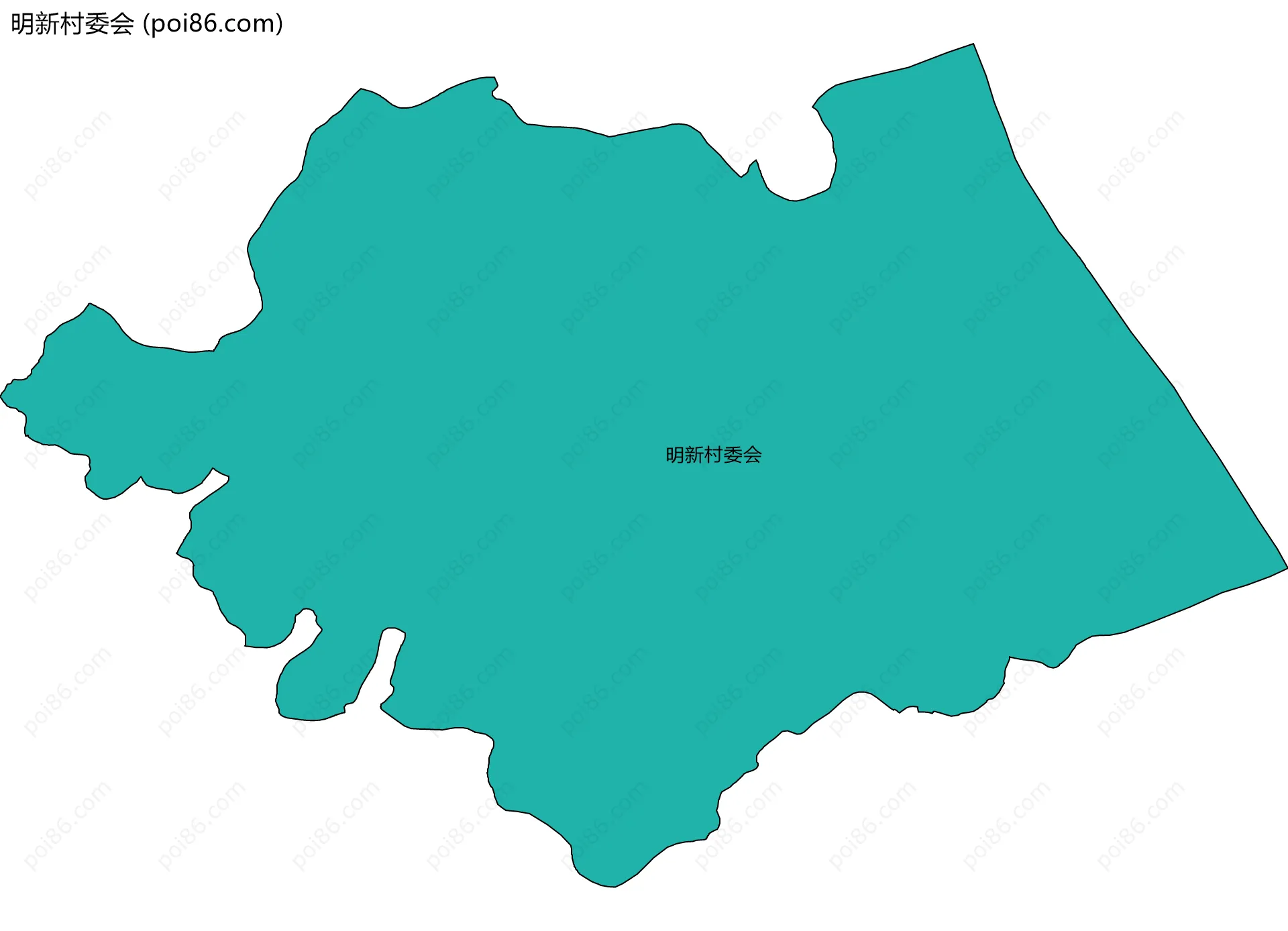 明新村委会边界地图