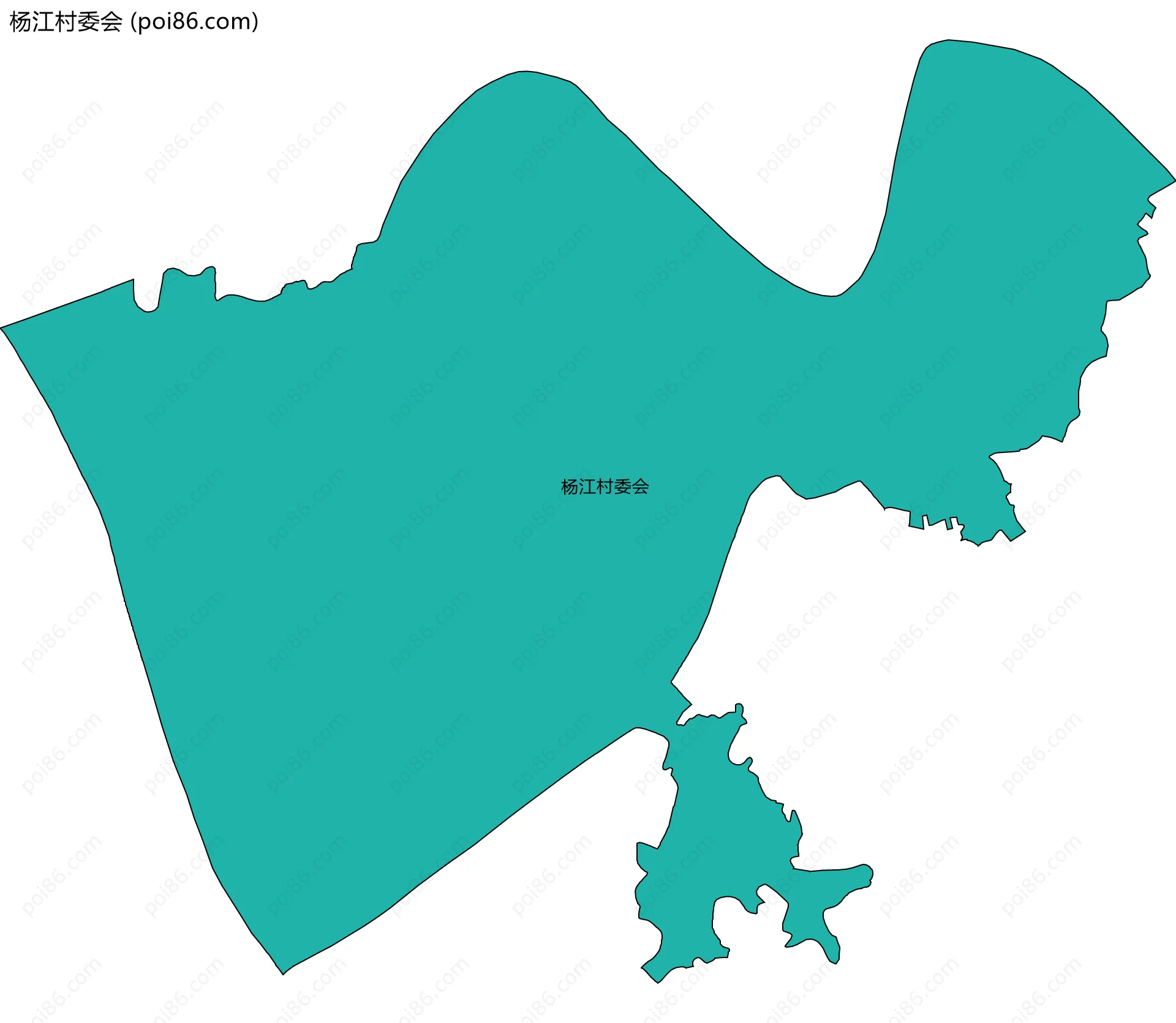 杨江村委会边界地图