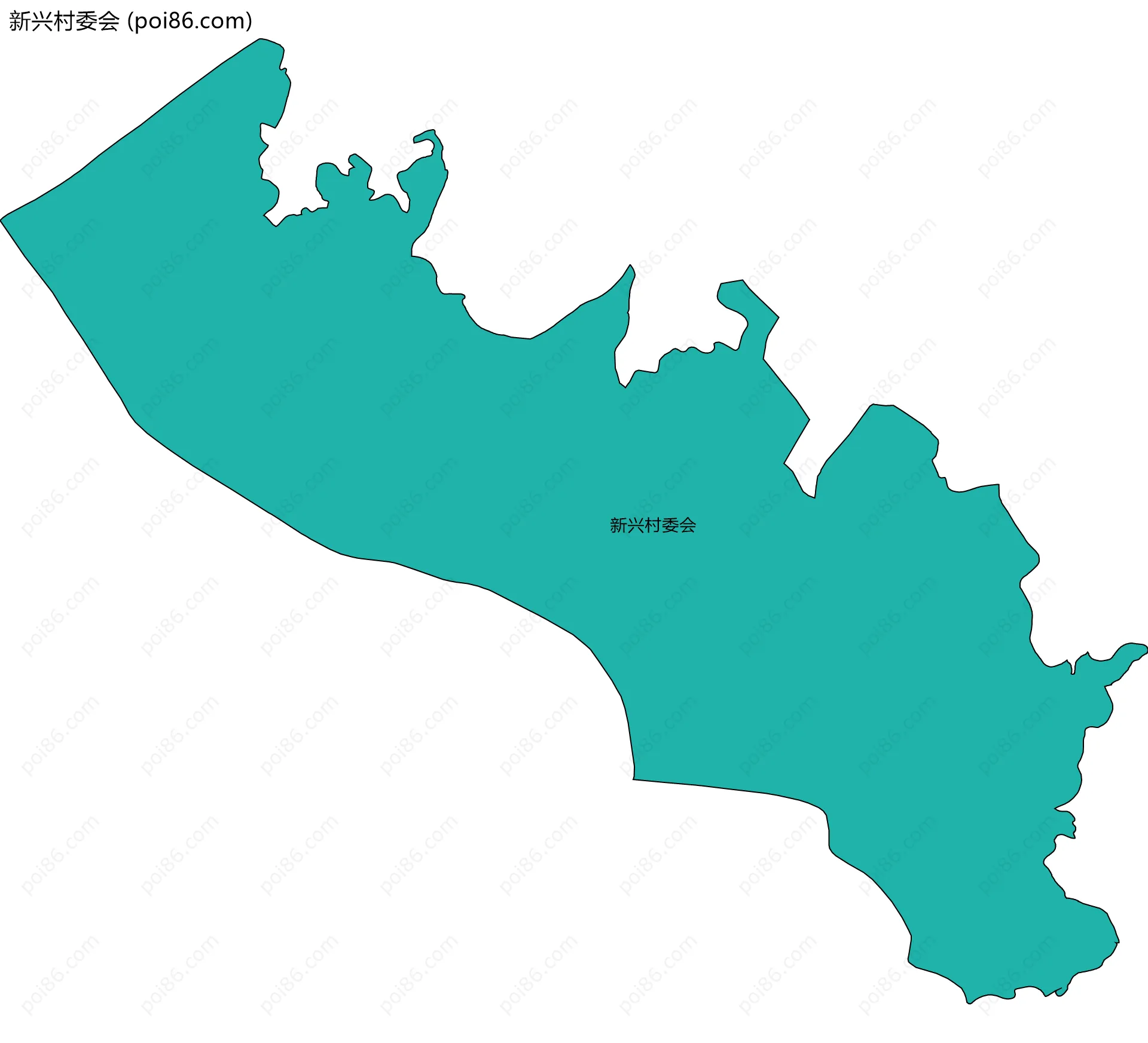 新兴村委会边界地图